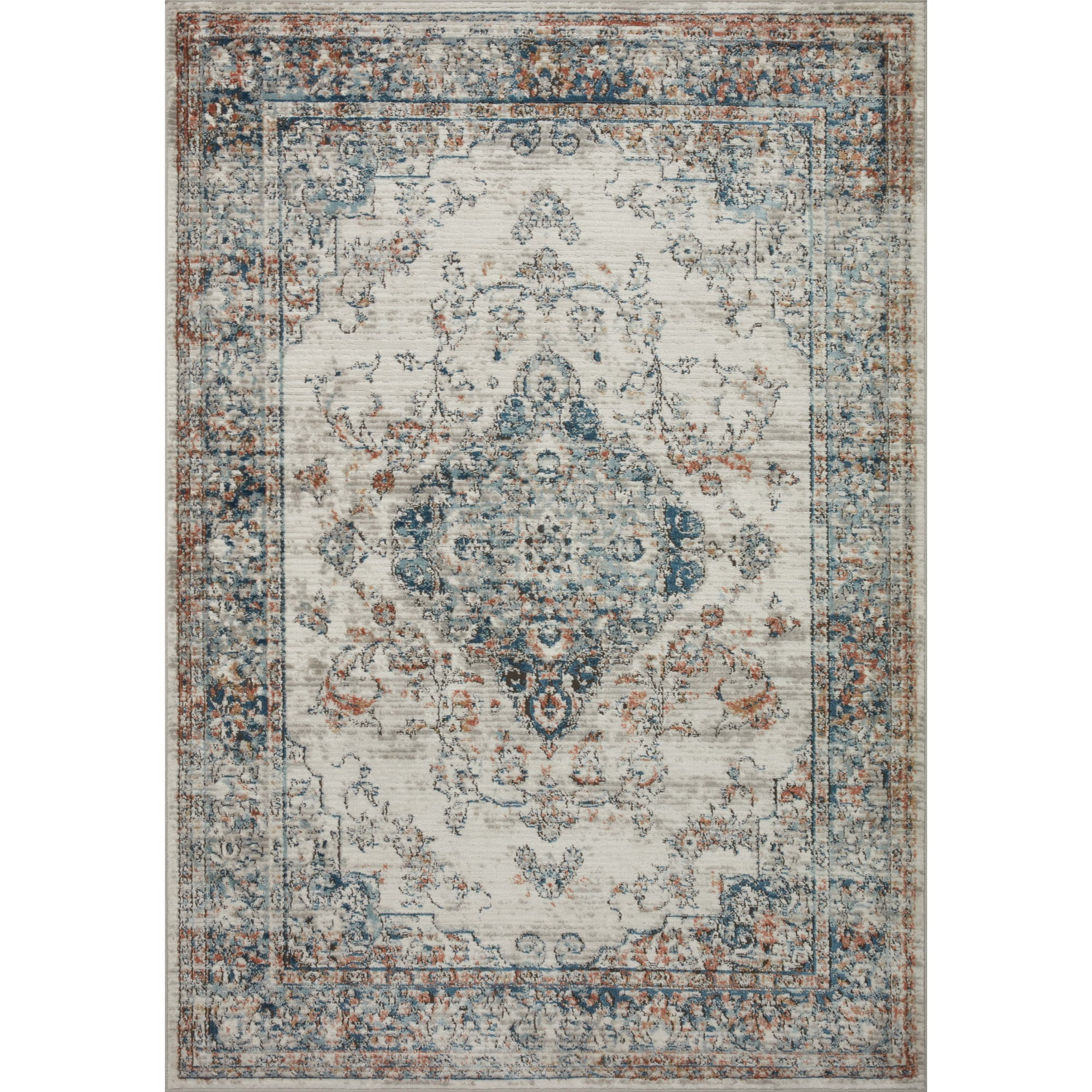 Loloi II BIANCA IVORY / OCEAN 9-9" x 13-6"