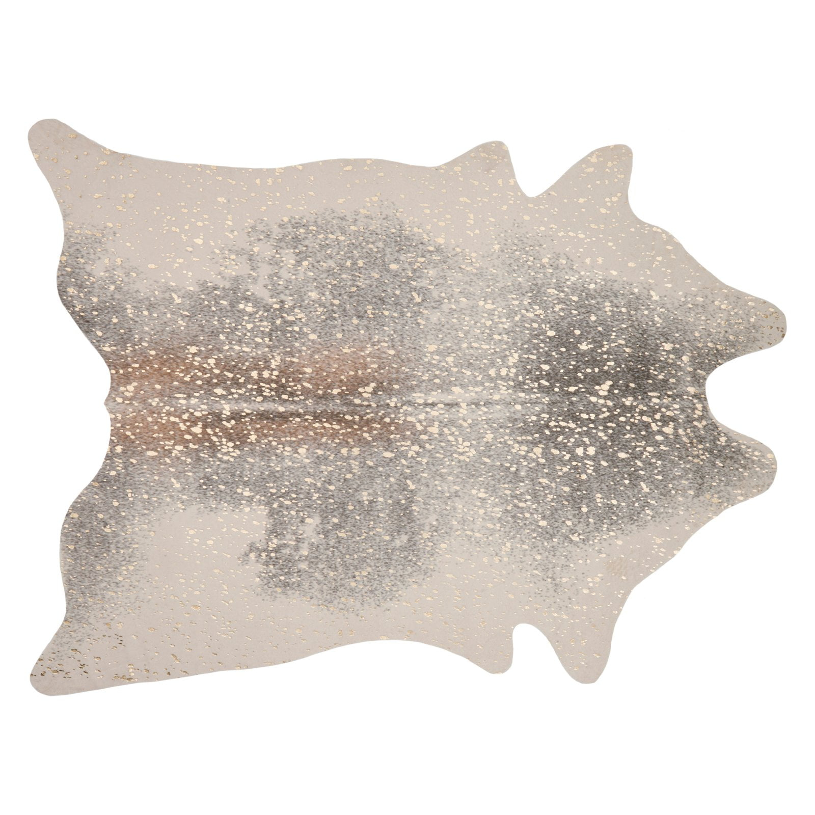 Loloi II Bryce Faux Cowhide Pewter / Gold Area Rug