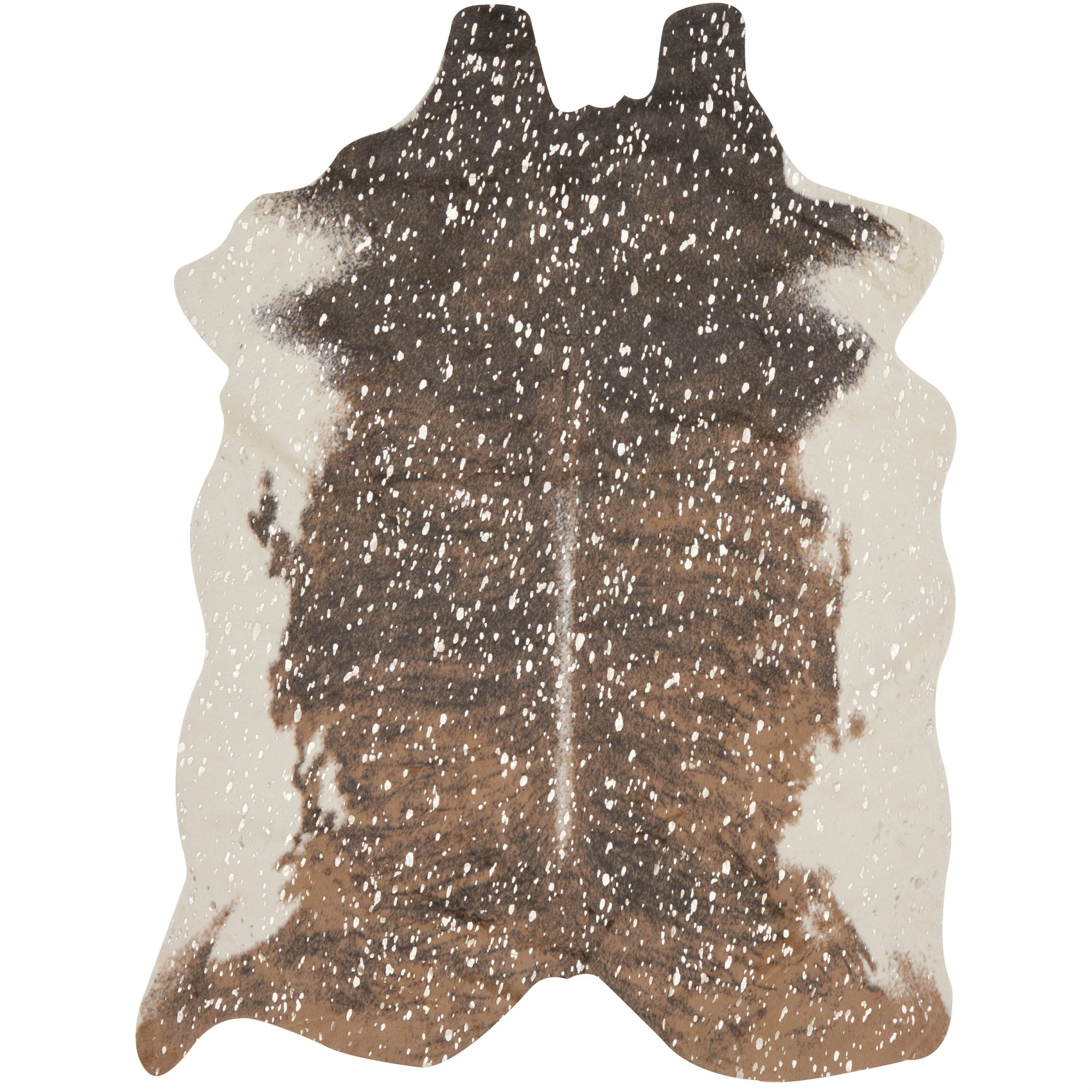 Loloi II Bryce Faux Cowhide Walnut / Champagne Area Rug