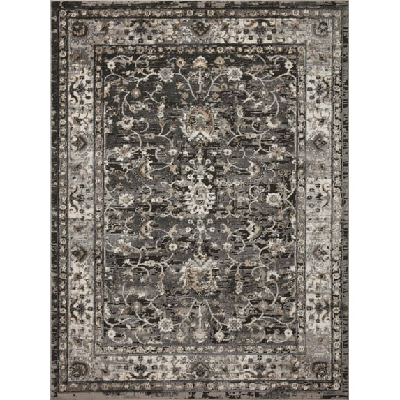 Loloi II Estelle Collection EST-02 Charcoal / Grey Oriental Area Rug 7'-10" x 10'-2"