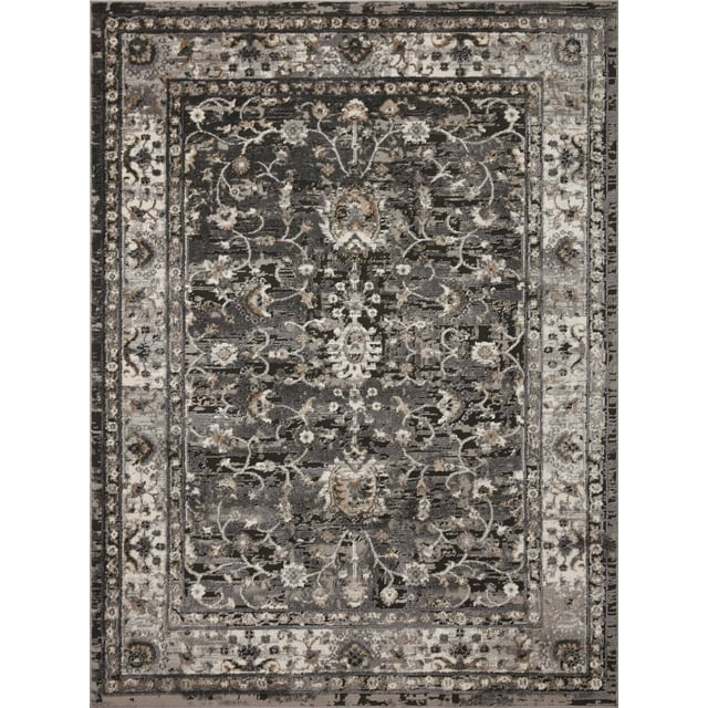 Loloi II Estelle Collection EST-02 Charcoal / Grey Oriental Area Rug 7'-10" x 10'-2"