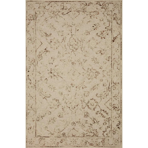 Loloi II Halle HAE-02 Floral Natural / Sage Area Rug 9'-3" x 13'