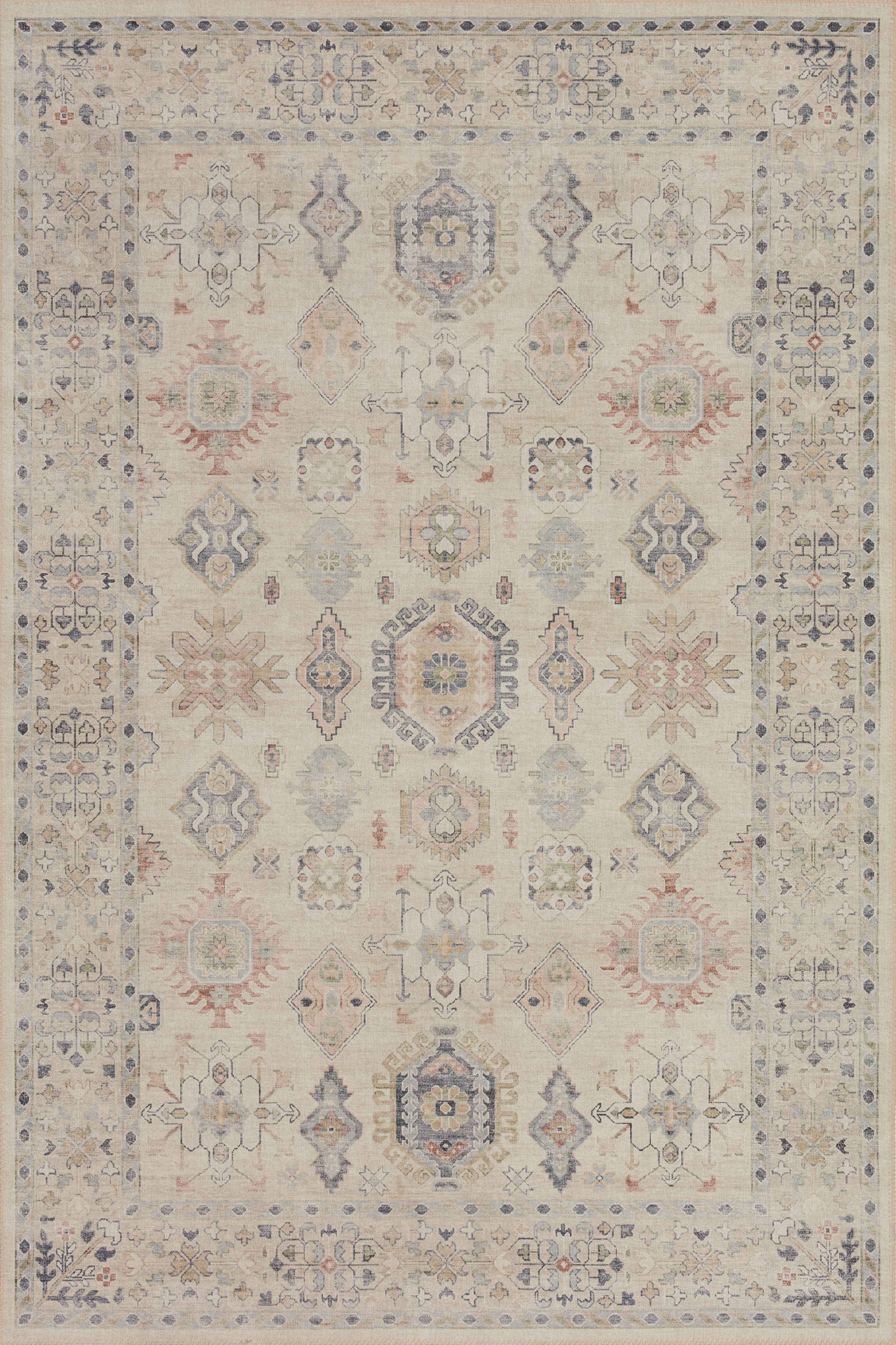 Loloi II Hathaway Printed Oriental Beige / Multi Area Rug