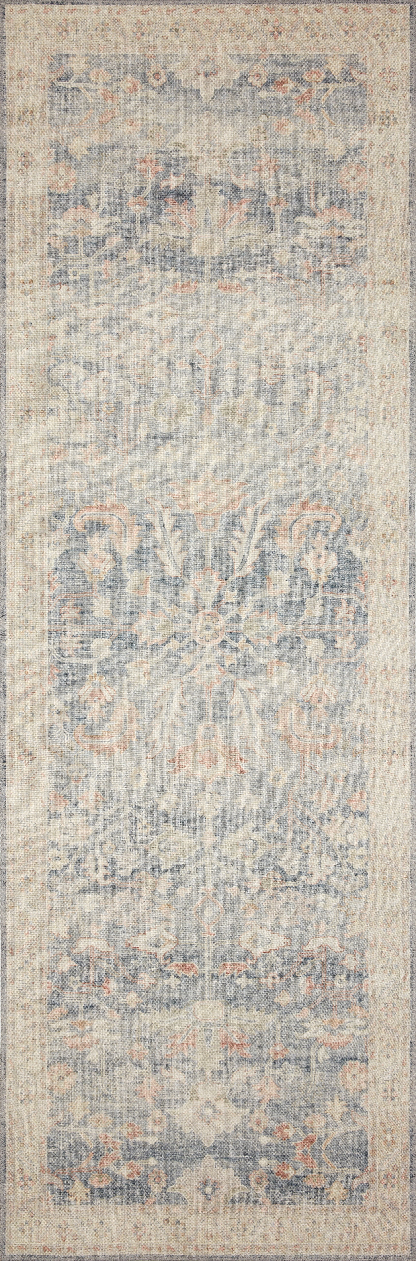 Loloi II Hathaway Printed Oriental Denim / Multi Area Rug