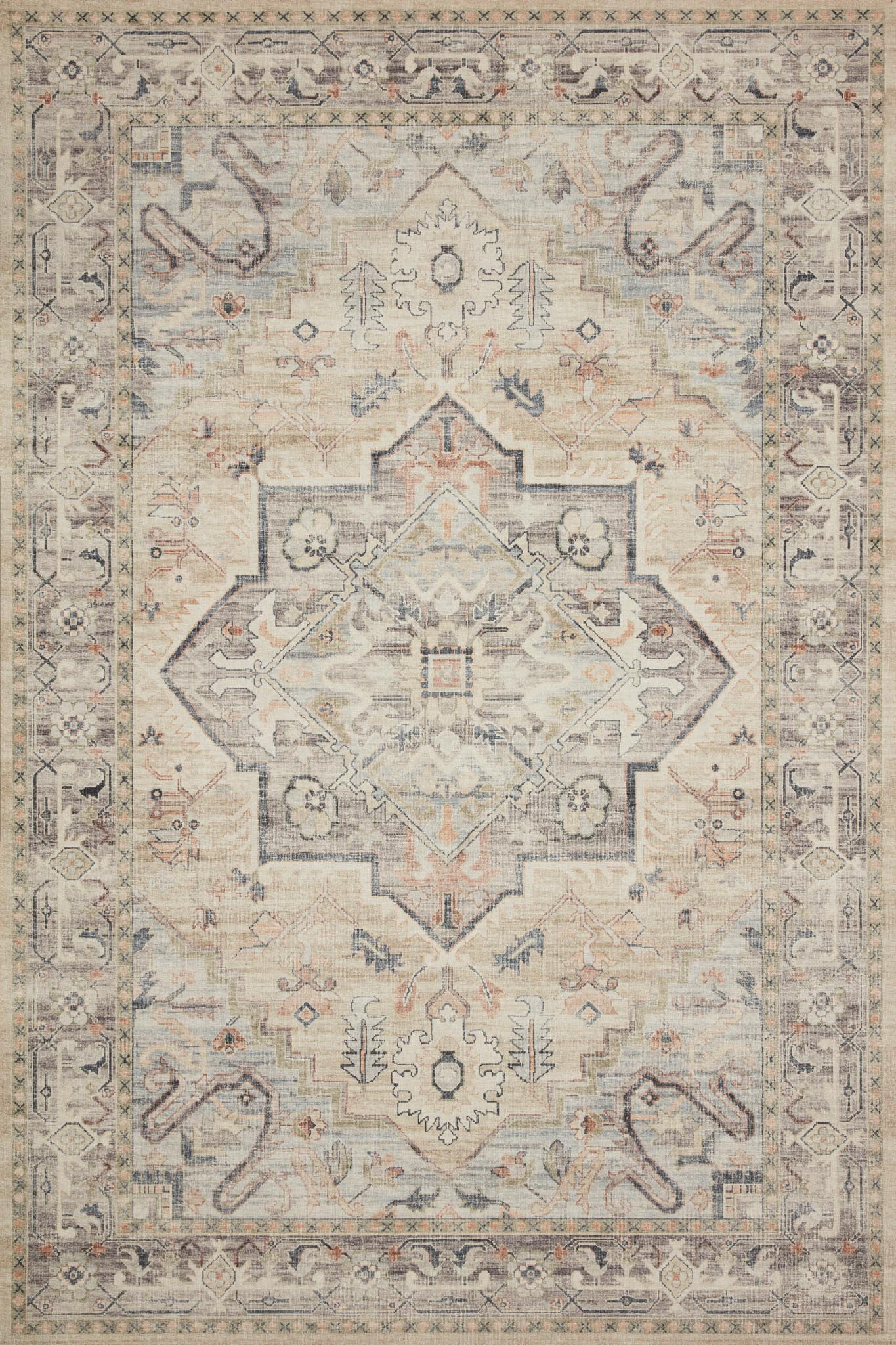 Loloi II Hathaway Printed Oriental Multi / Ivory Area Rug