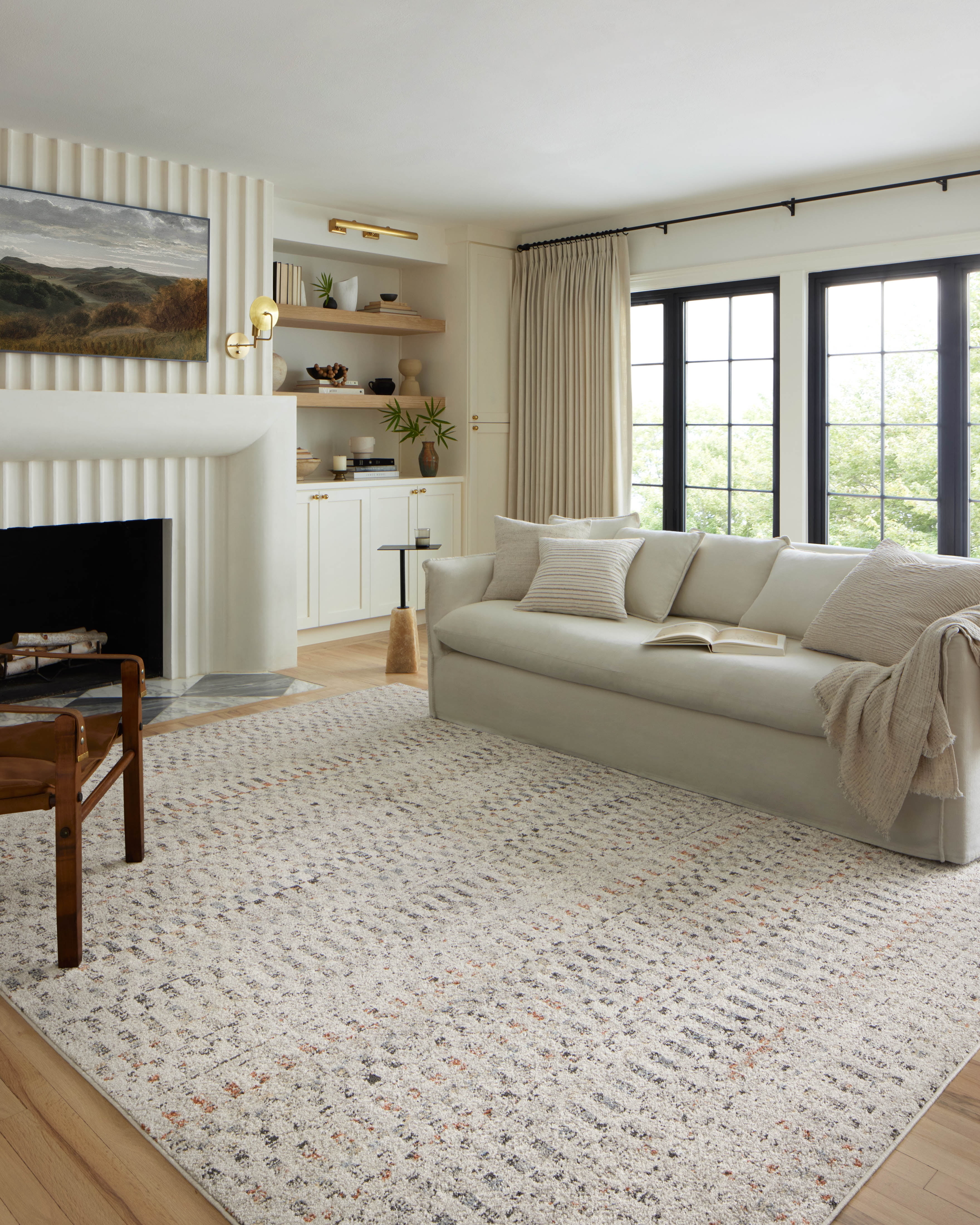 Loloi II Kamala Grey / Multi 5'-3" x 7'-9" Area Rug