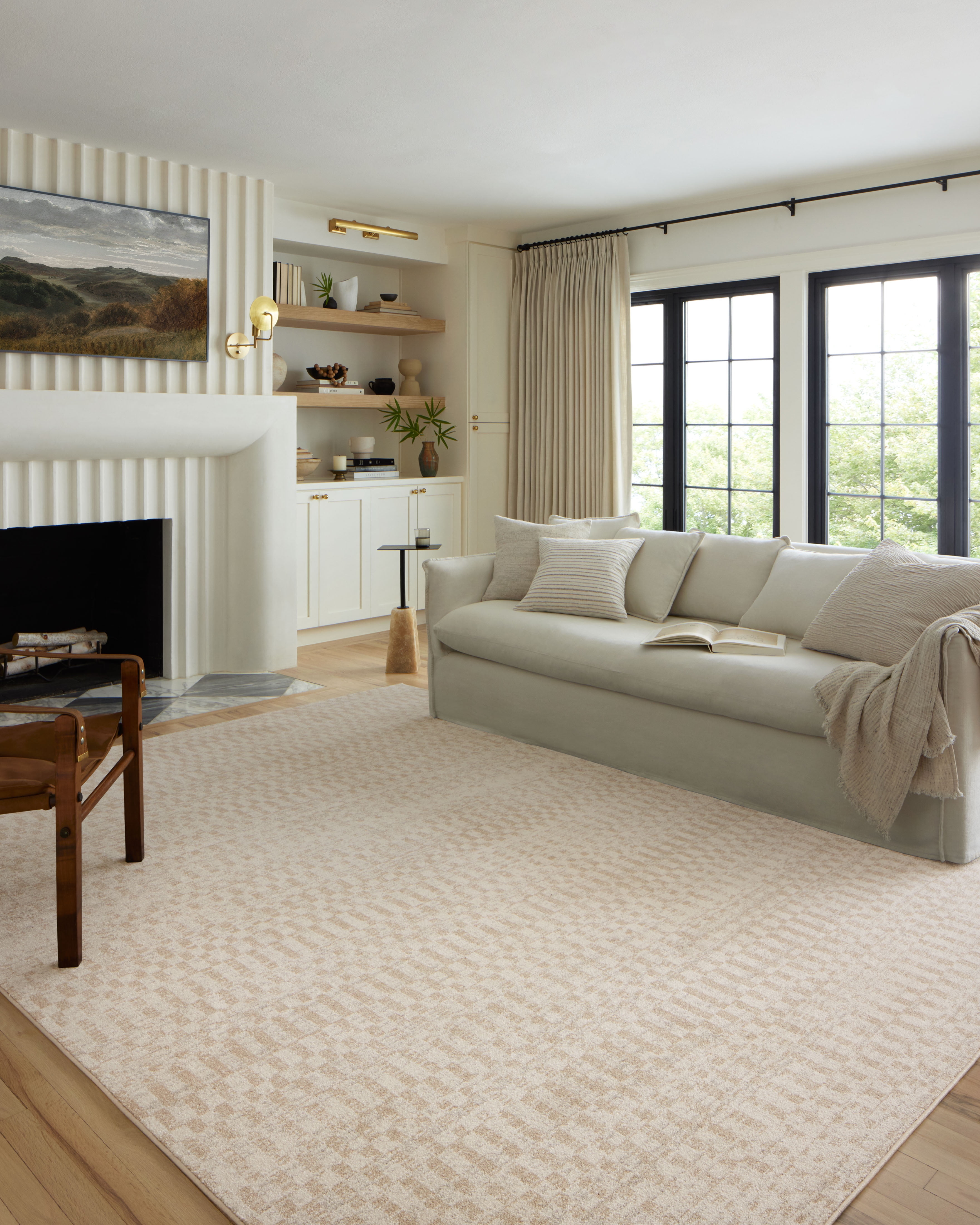 Loloi II Kamala Ivory / Natural 2'-7" x 8'-0" Runner Rug