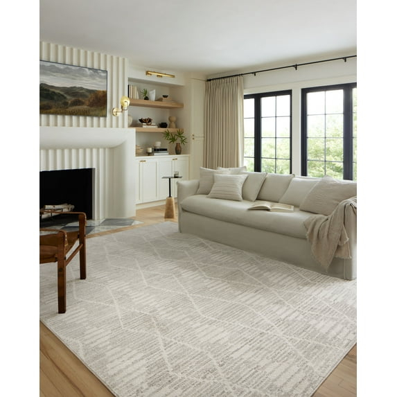 Loloi II Kamala Ivory / Silver 2'-3" x 3'-10" Accent Rug