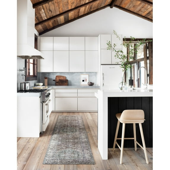 Loloi II Layla Printed Oriental Distressed Taupe / Stone Area Rug