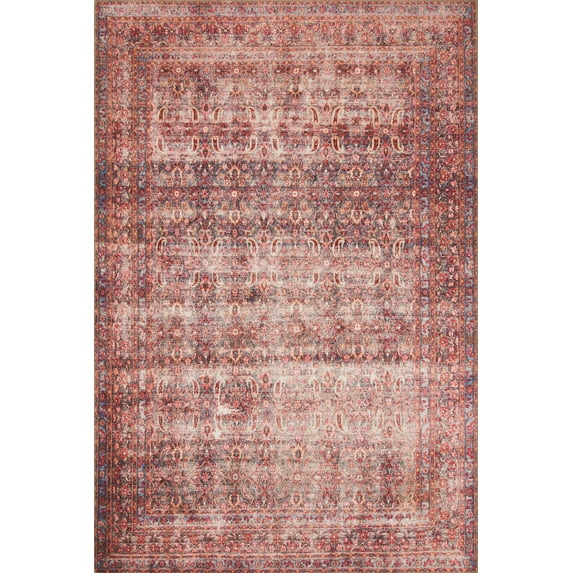 Loloi II Loren Collection LQ-05 Eggplant / Crimson Oriental Area Rug 5'-0" x 7'-6"