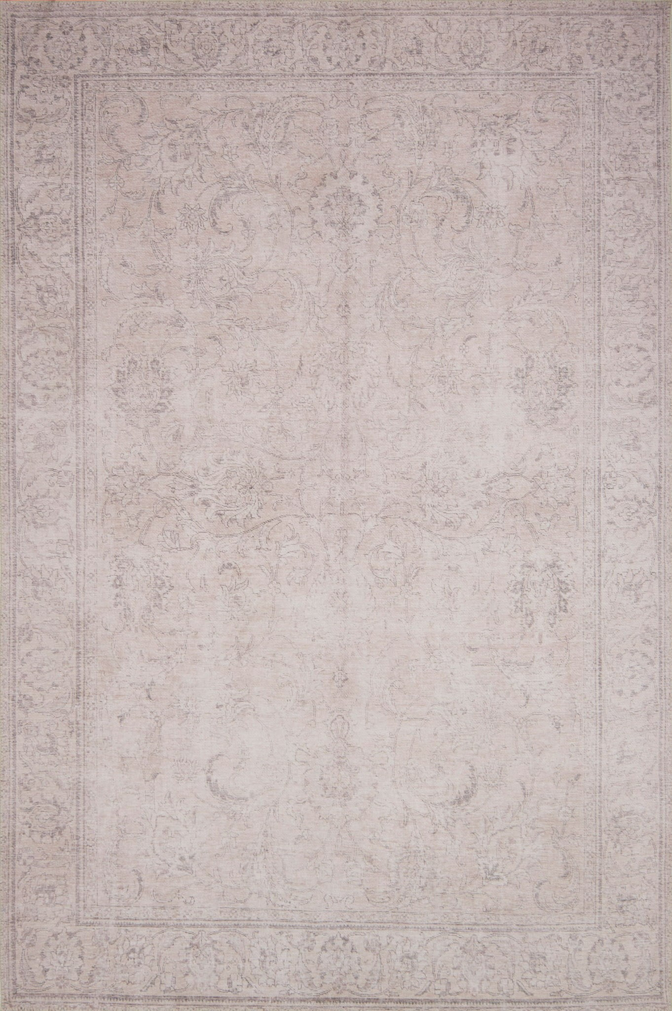 Loloi II Loren Collection LQ-12 Sand Oriental Area Rug 5'-0" x 7'-6"