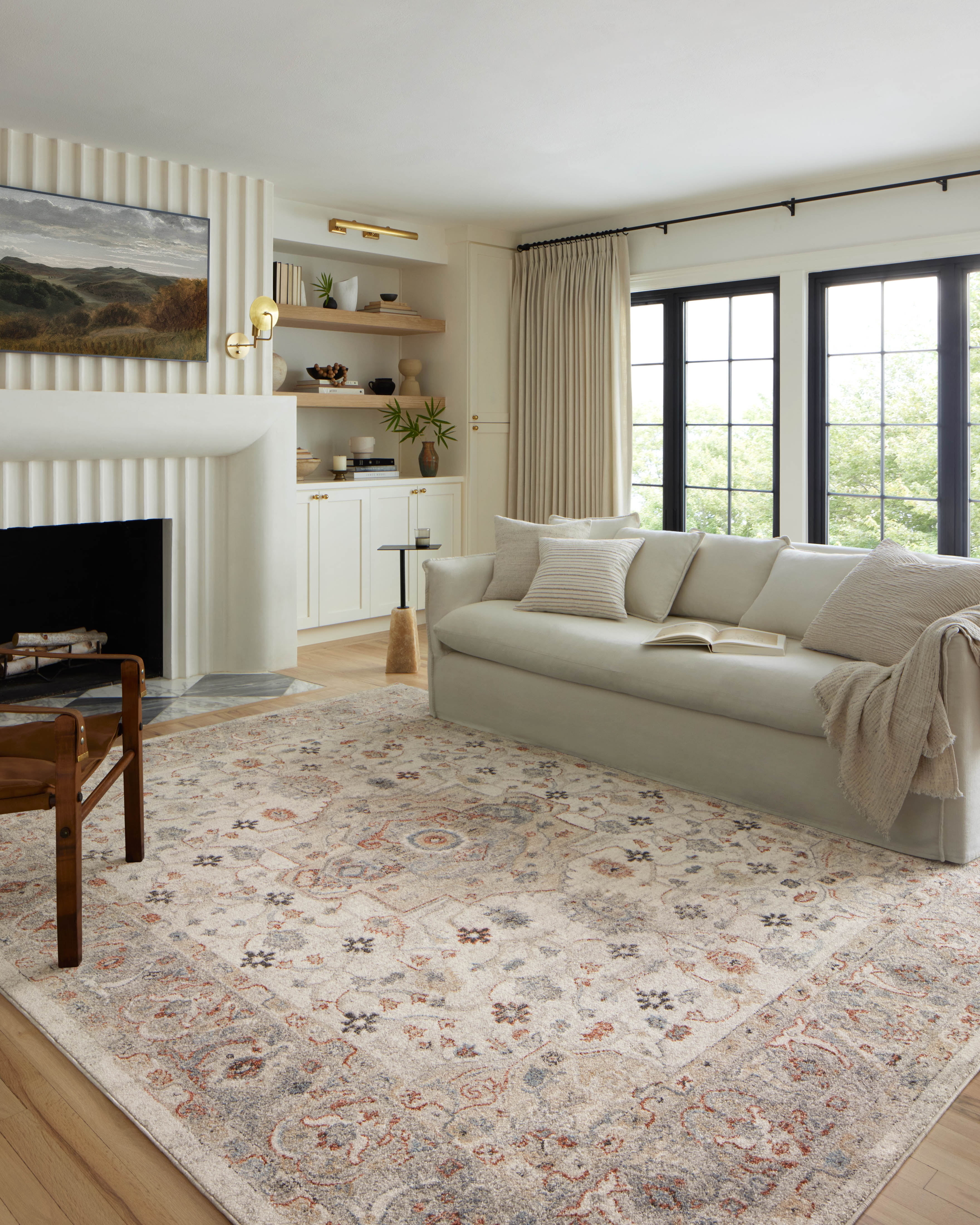 Loloi II Odette Ivory / Multi 6'-7" x 9'-6" Area Rug