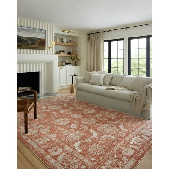 Loloi II Odette Rust / Ivory 2'-3" x 3'-10" Accent Rug