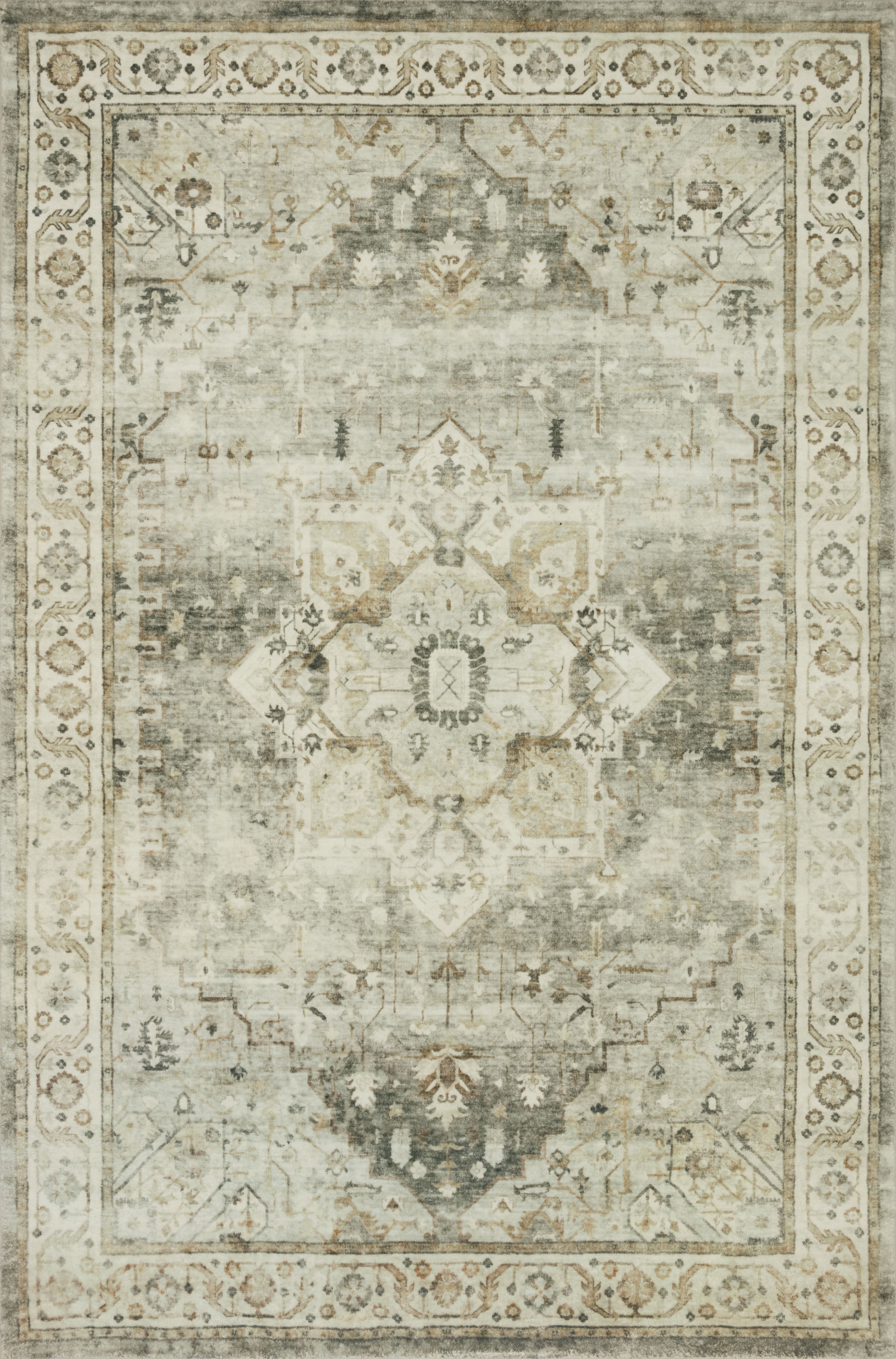 ROS-09 Sage, Beige 2-2" x 3-8" Size Rug