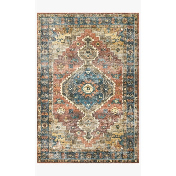 Loloi II SKYE SKY-11 Rust /Blue Oriental Area Rug 3'-6" x 5'-6"