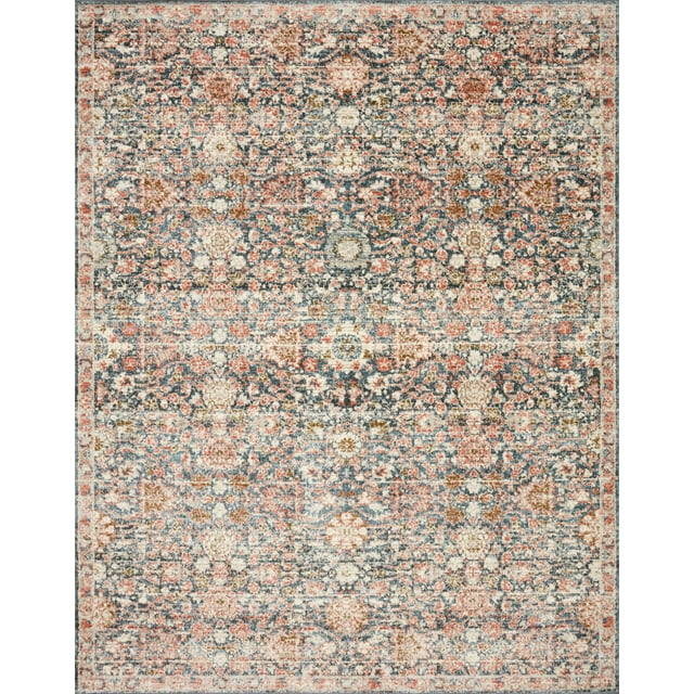 Loloi II Saban SAB-03 Oriental Navy / Rust Area Rug 7'-10" x 10'