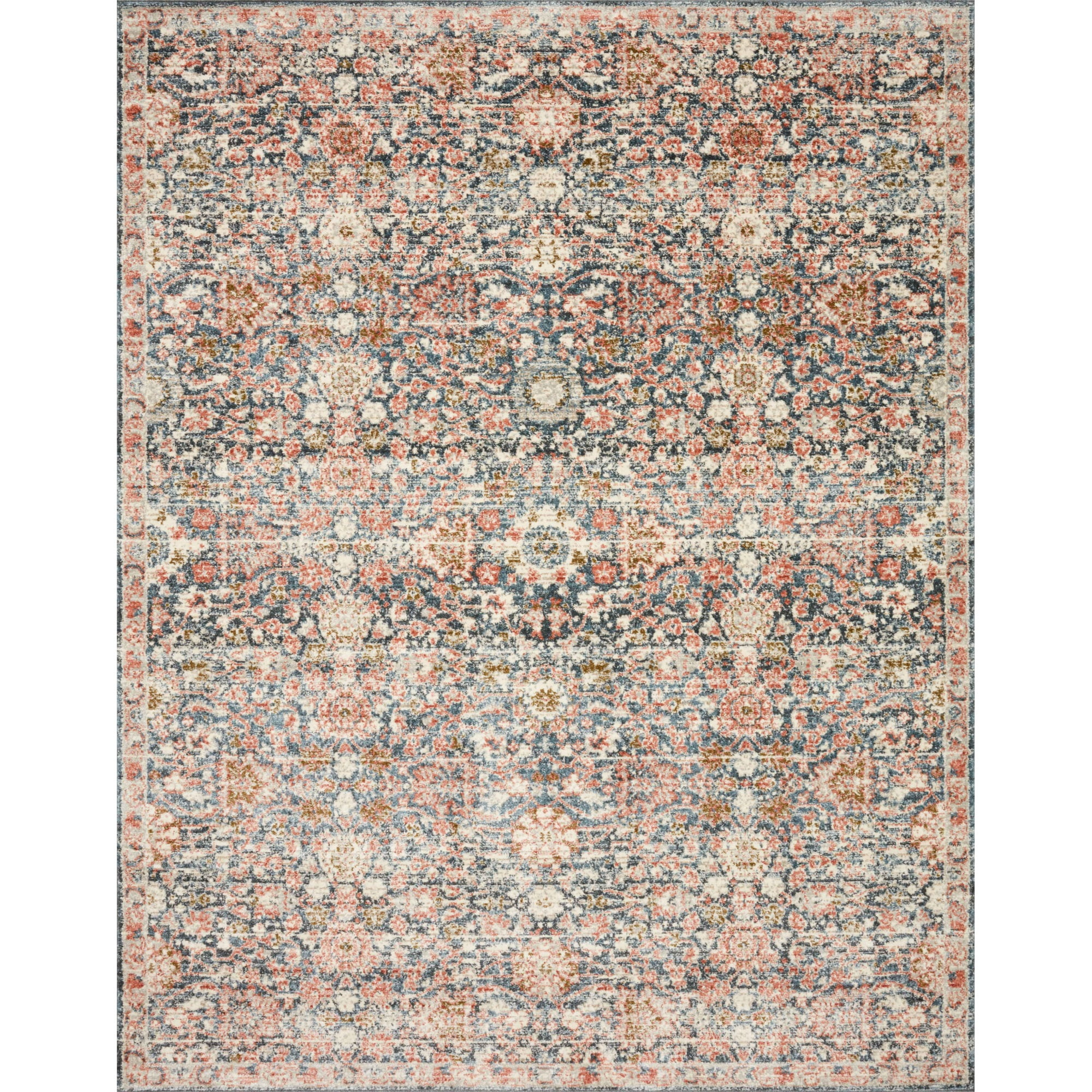 Loloi II Saban SAB-03 Oriental Navy / Rust Area Rug 7'-10" x 10'