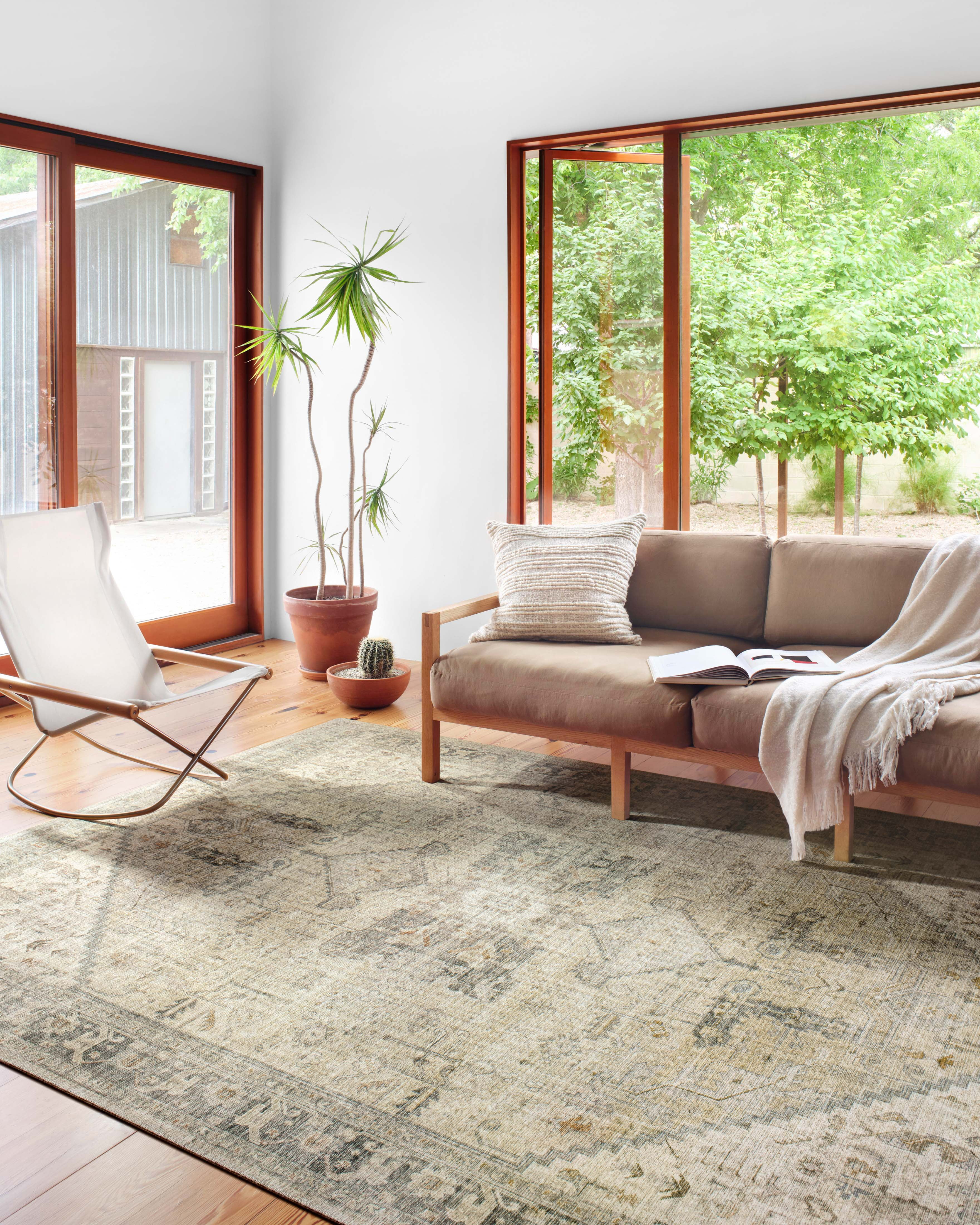 Loloi II Skye SKY-13 Natural / Sand Oriental Area Rug 2'-6" x 7'-6"