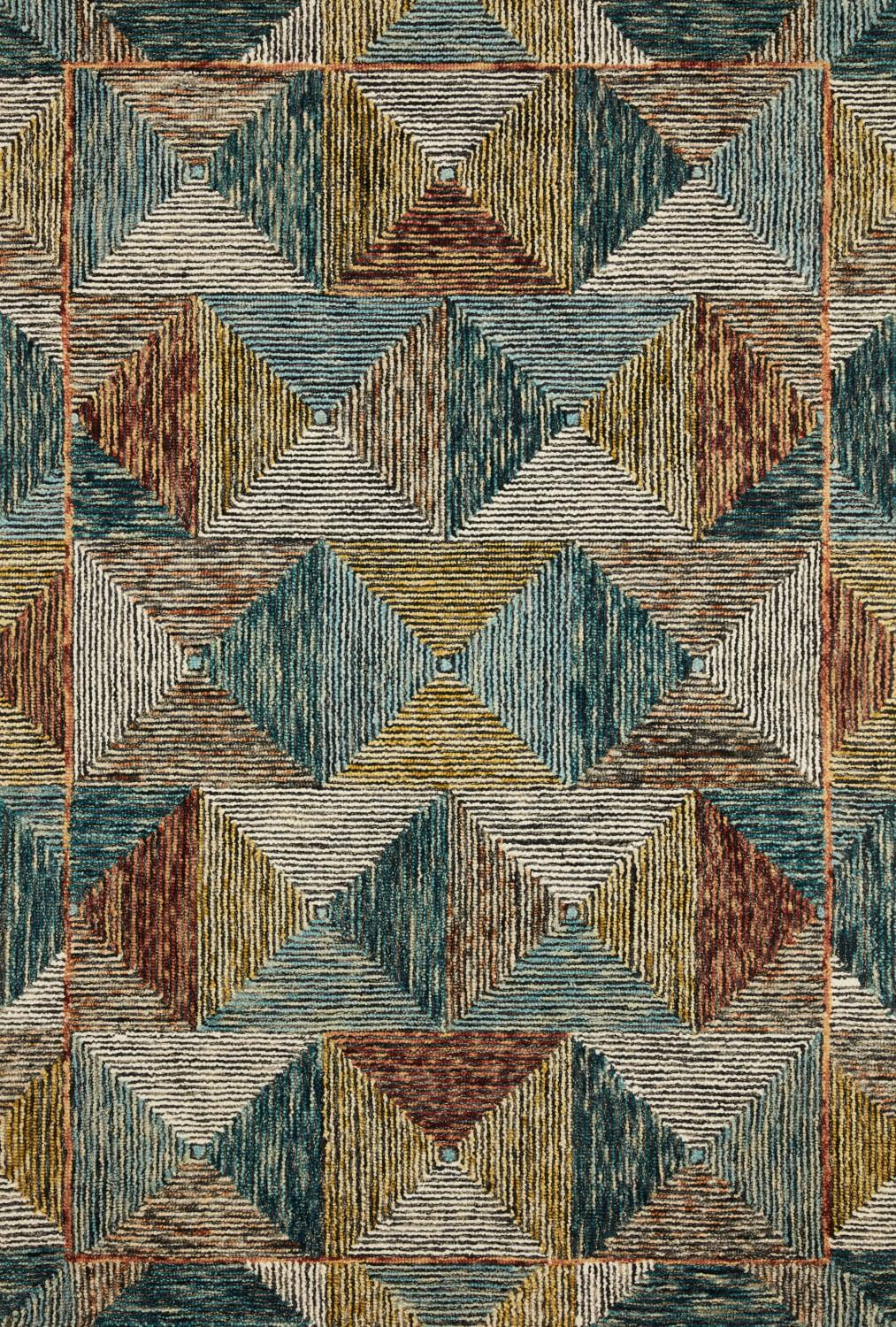 Loloi II Spectrum Geometric Lagoon / Spice Area Rug
