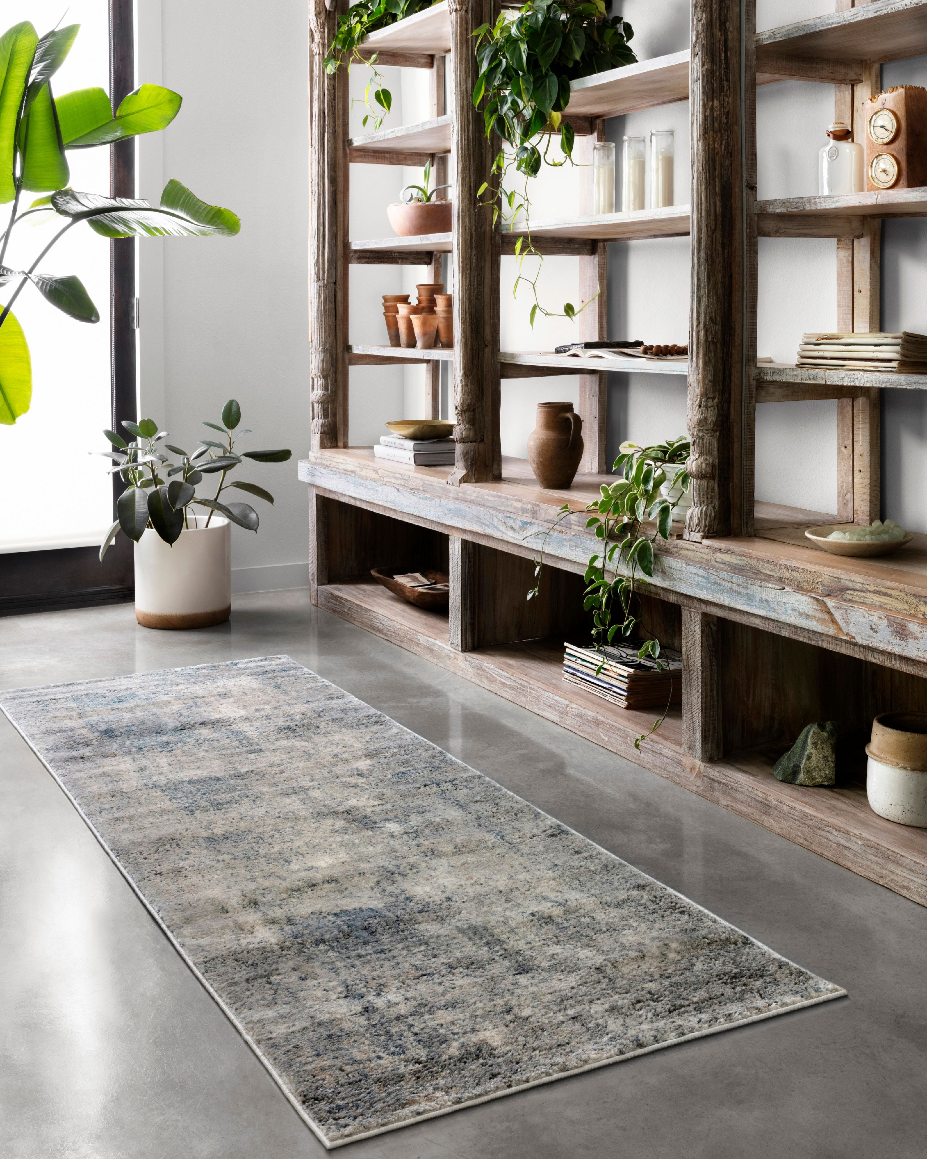 Loloi Teagan Denim / Slate 2'-8" x 7'-6" Runner Rug