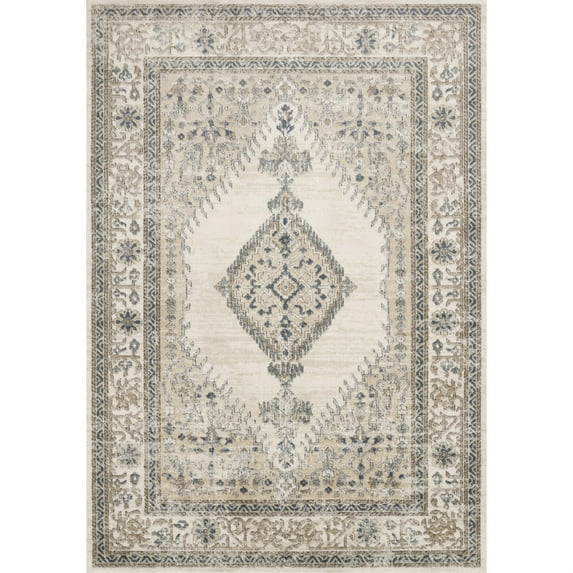Loloi II Teagan Oriental Oatmeal / Ivory Area Rug