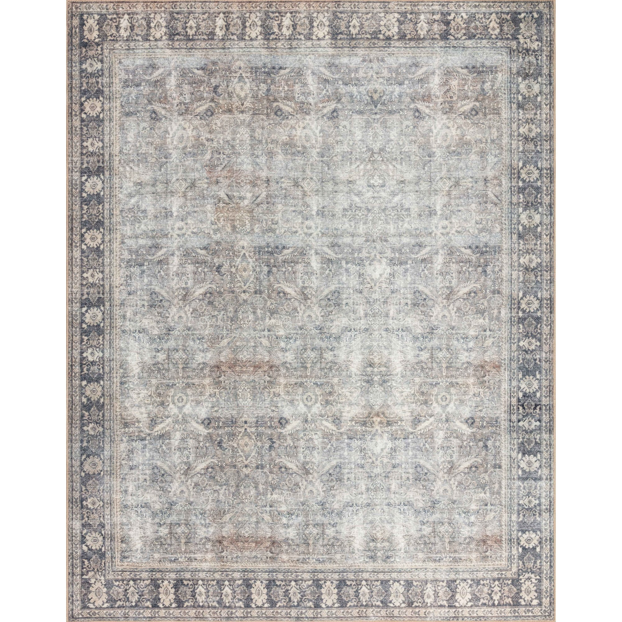 WYN-07 Grey, Charcoal 2-6" x 7-6" Size Rug