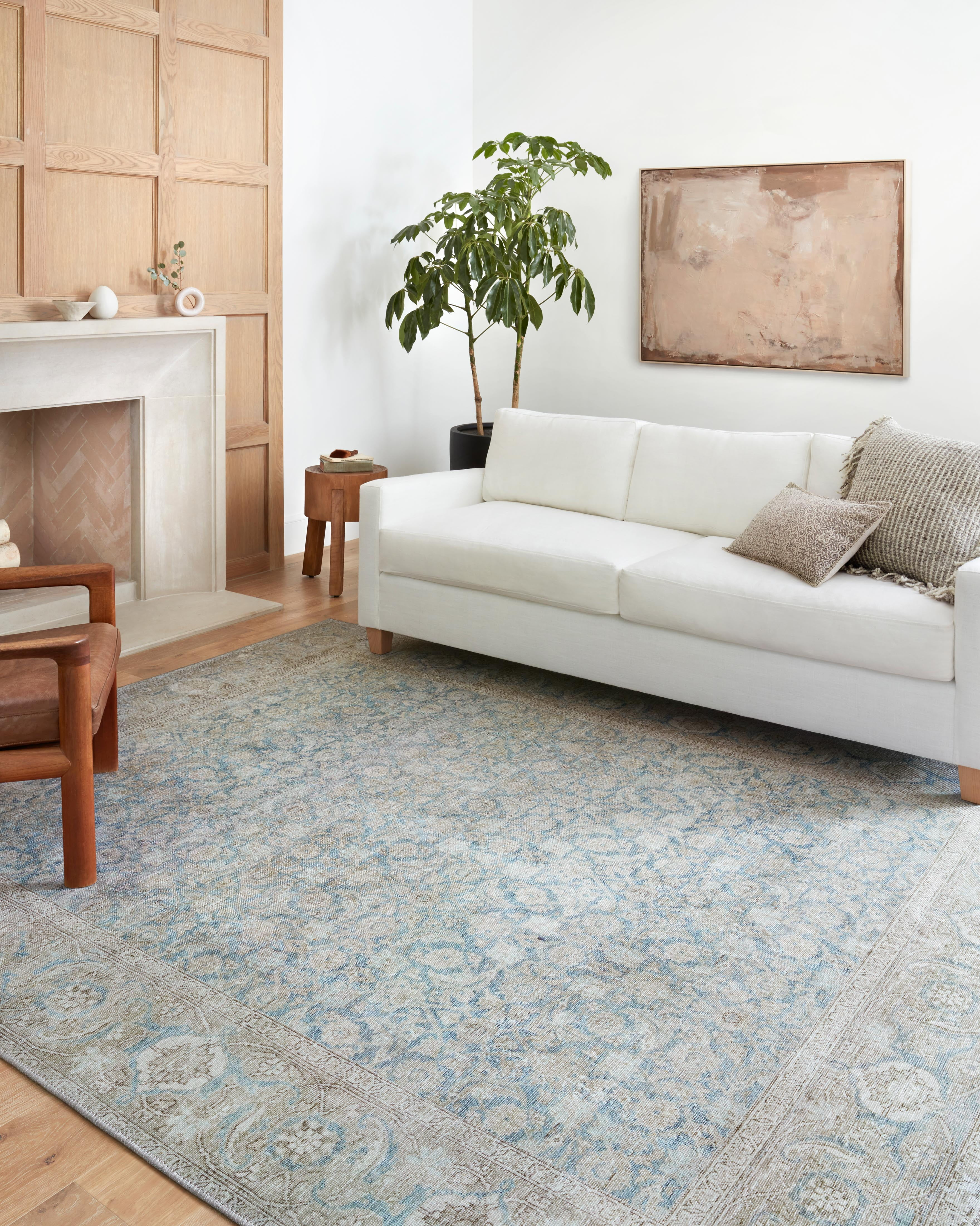 Loloi II Wynter WYN-10 Ocean / Silver Oriental Area Rug 2'-0" x 5'-0"