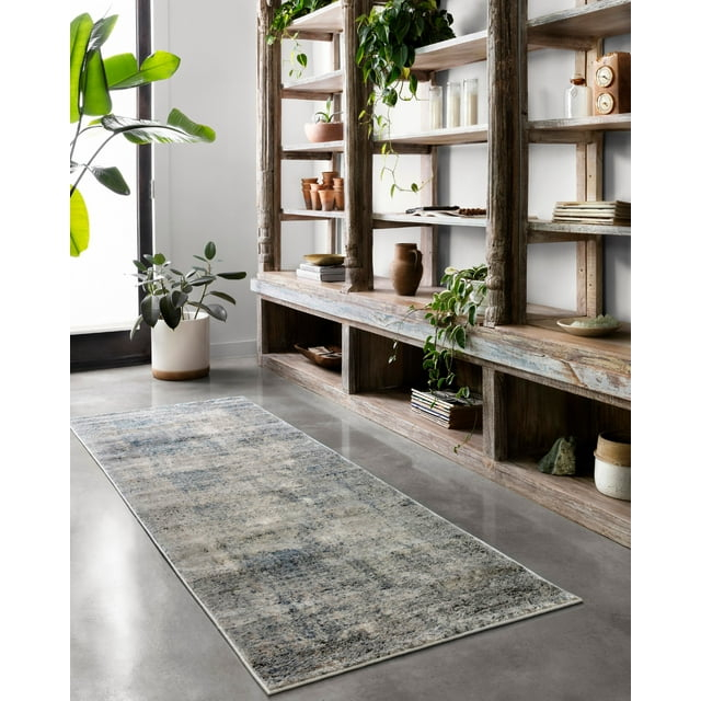 Loloi Teagan Denim / Slate 2'-8" x 7'-6" Runner Rug