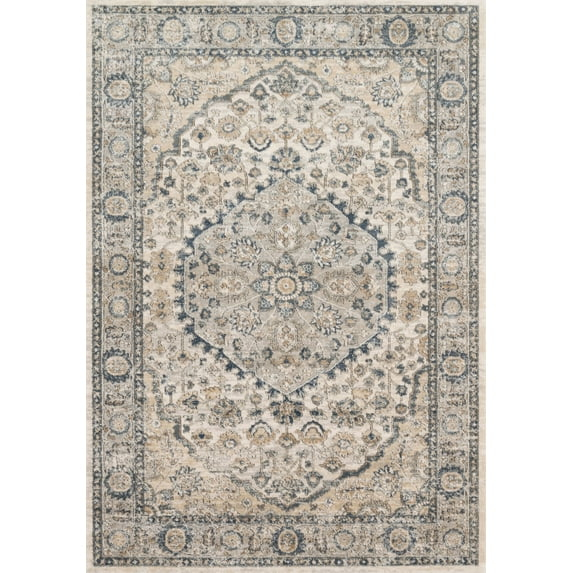 Loloi Teagan Natural / Lt. Grey 2'-8" x 13' Runner Rug