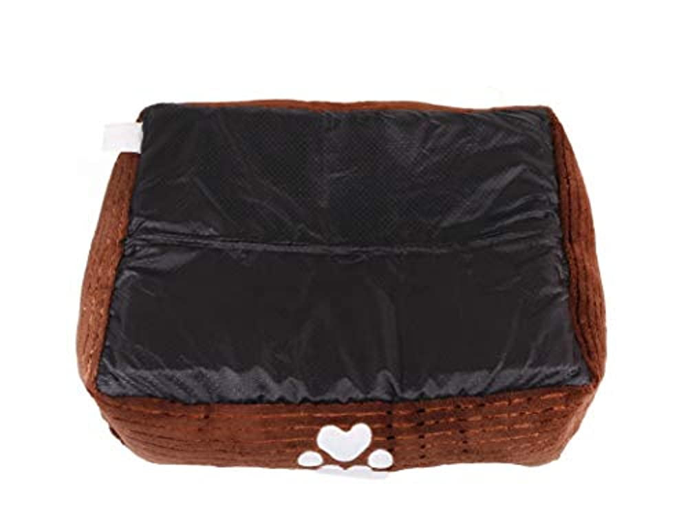Long Rich Reversible Rectangle Pet Bed Dog Bed with Dog Paw Embroidery,Medium size, by Happycare Textiles