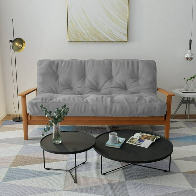 Loosh Home  8" Canvas Futon Mattress Grey Twin