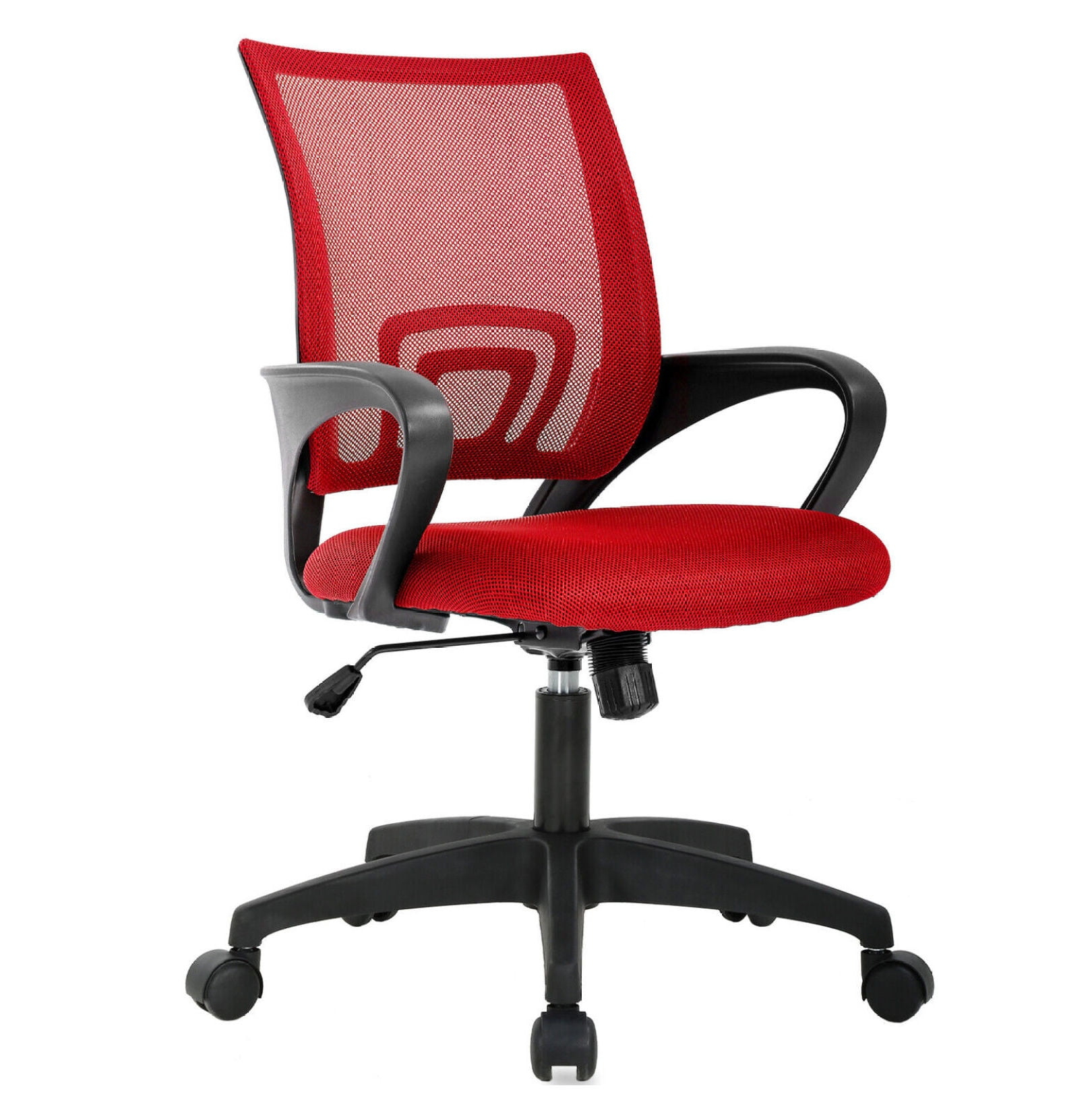 CL.HPAHKL Mesh Computer Chair Home Office Chair Ergonomic Office Chair with Lumbar Support and Armrests, Adjustable Middle Back Task Executive Chair Ladies Bedroom Rolling Swivel Chair