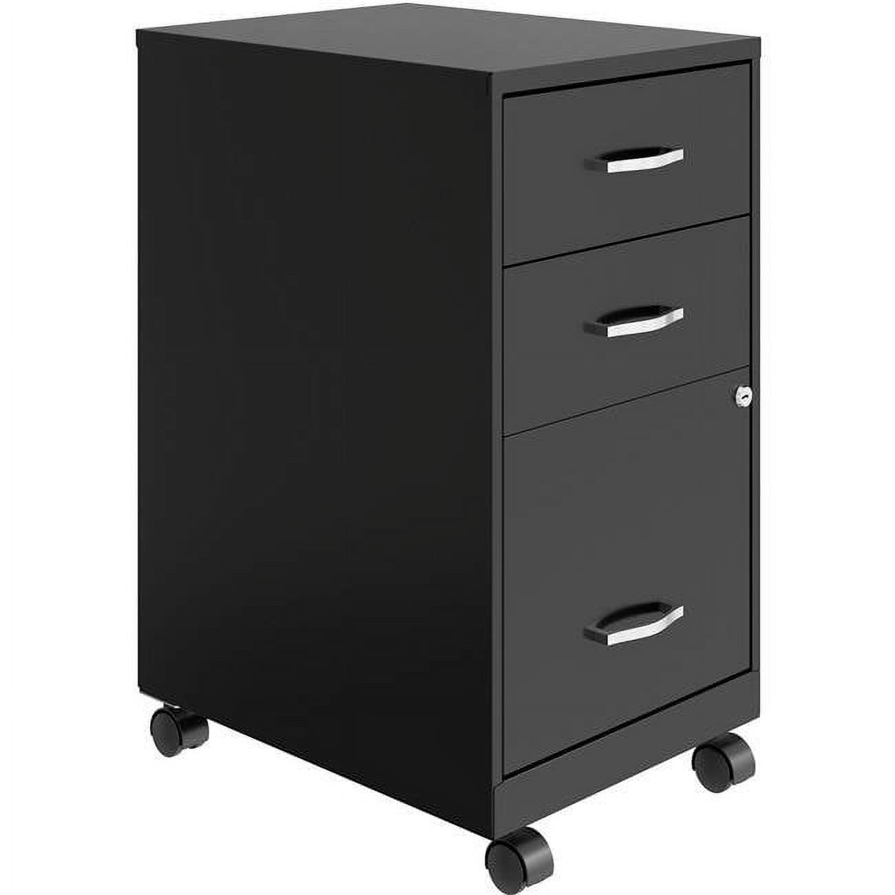 Lorell LLR03097BK BBF Soho Mob Ped File Organizer Cabinet, Black