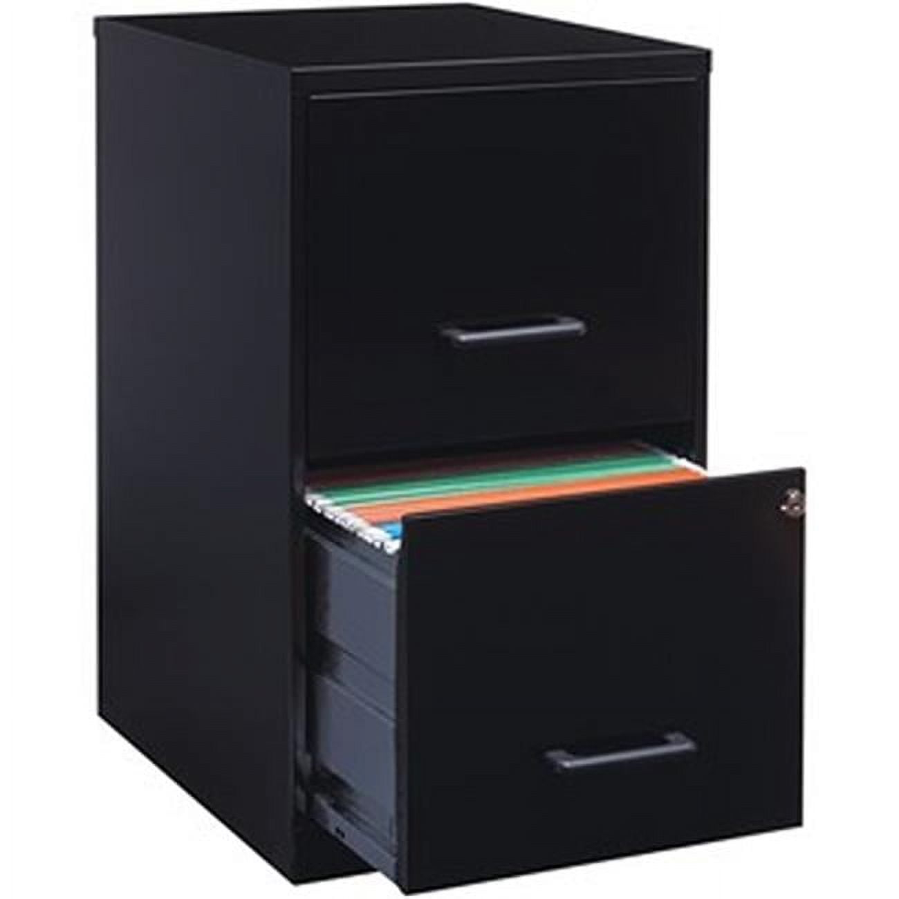 Lorell LLR14341BK 2-Drawer File Cabinet, Black