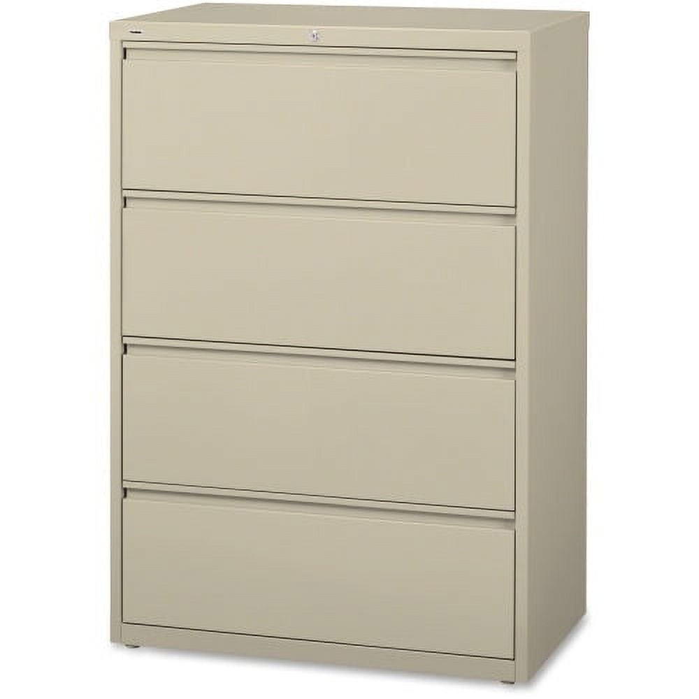 Lorell Lateral File 4-Drawer 42" x 18.6" x 52.5", File Cabinet, A4, Putty