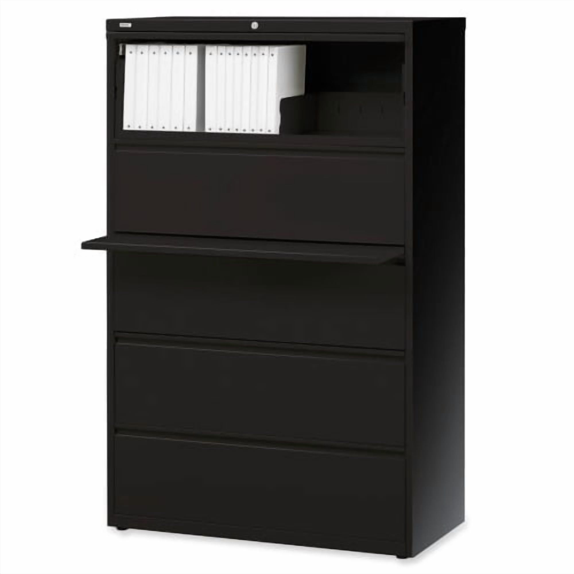 Lorell Lateral Files Cabinet - 5 -Drawer (s) for File - Letter, Legal, A4 - Ball-Bearing Suspension.