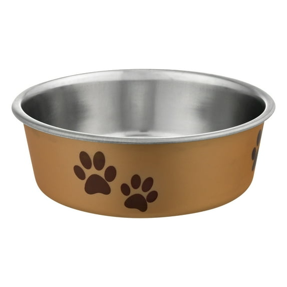 Loving Pets Bella Bowl Small Champagne, 1.0 CT
