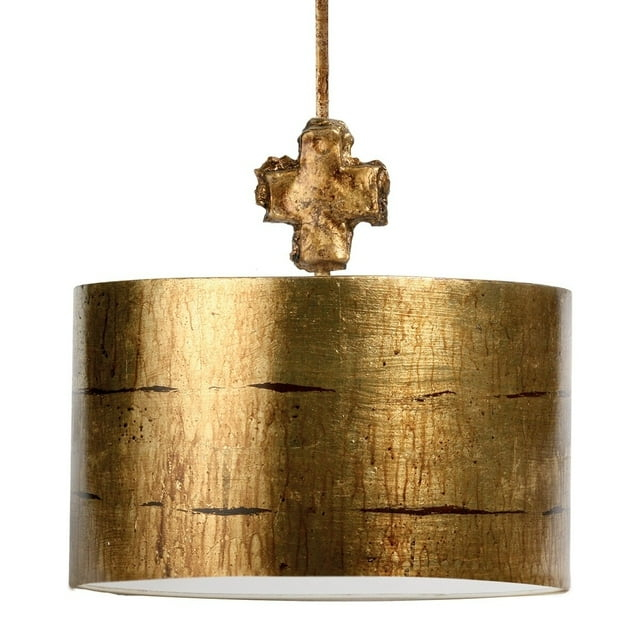 Lucas McKearn Fragment 15" 1-light Traditional Resin Pendant in Gold Leaf