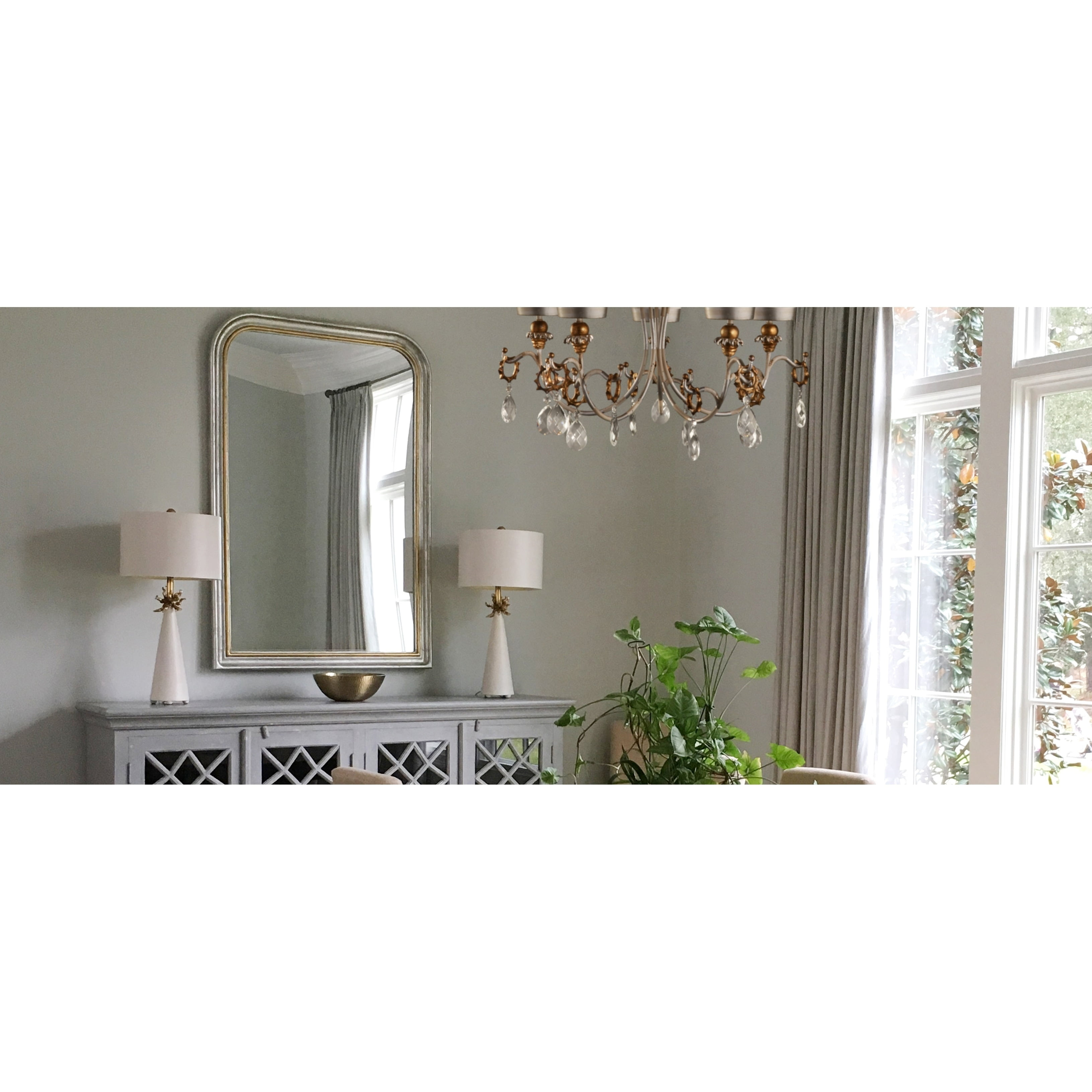 Lucas McKearn Neo Contemporary Metal Table Lamp with Gold Accents in White