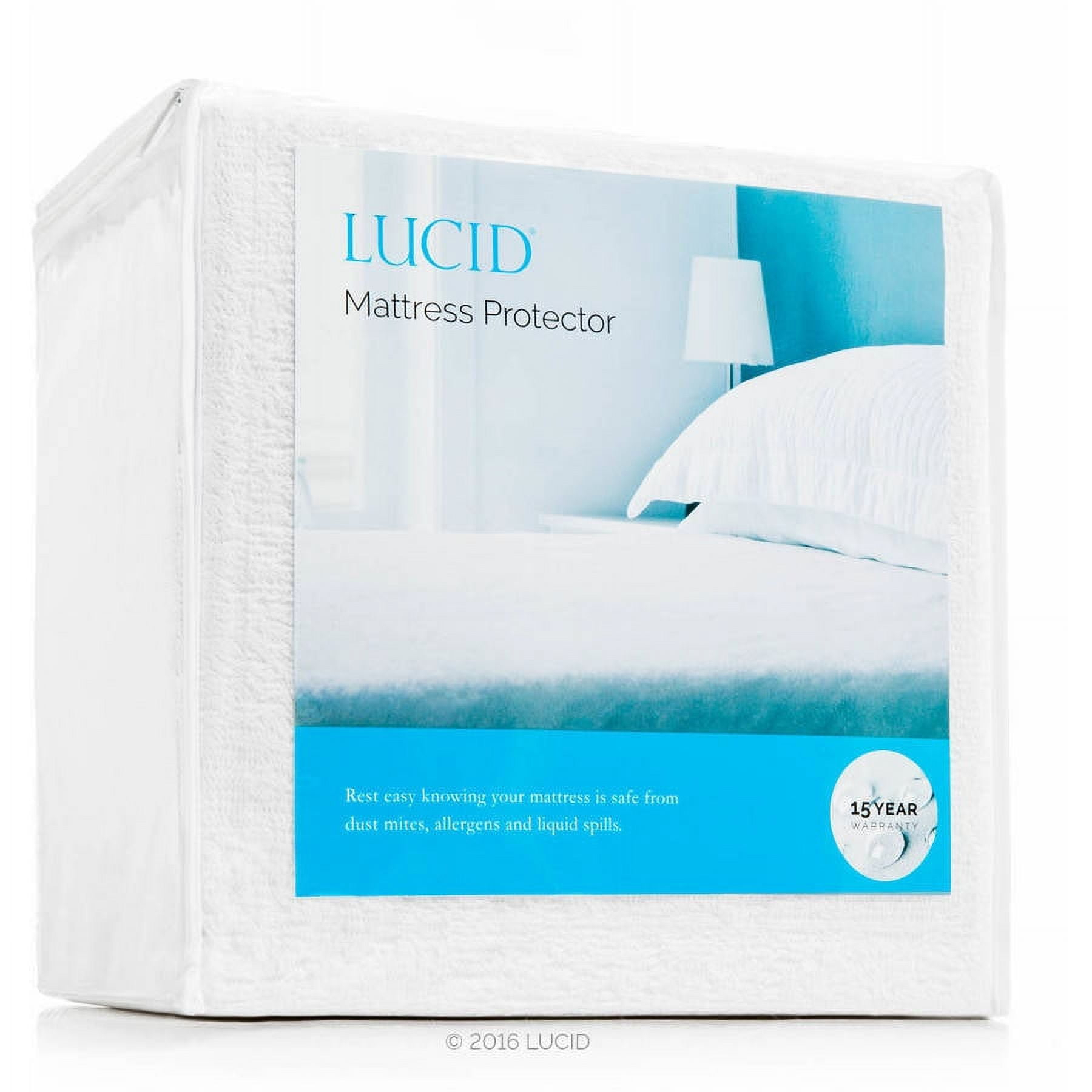 Lucid Premium Waterproof Fitted Mattress Protector, Twin XL
