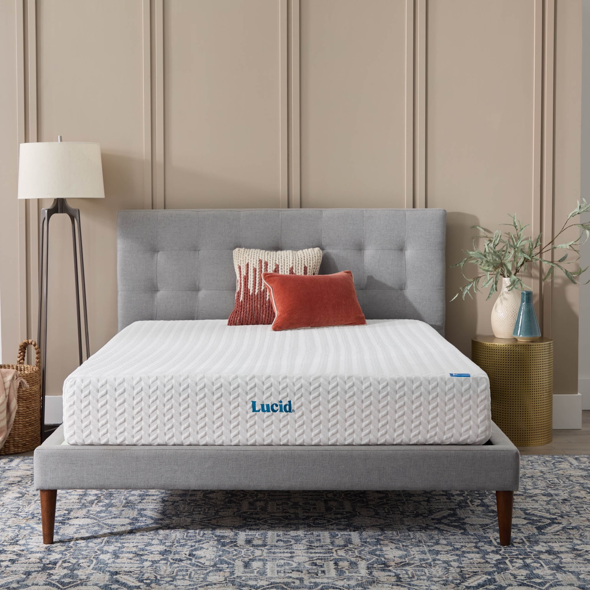 Lucid Refresh 10" Dual-Layered Gel Memory Foam Mattress, Firm, Twin