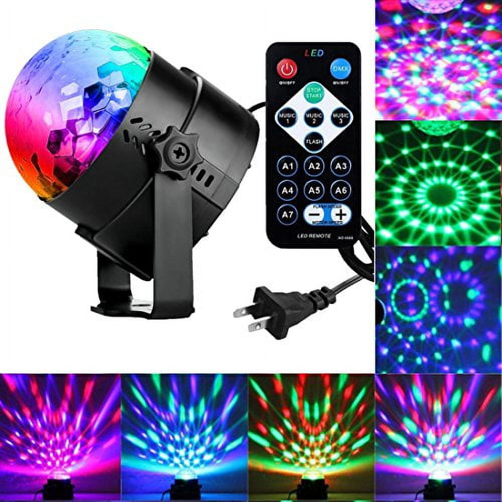 Luditek Disco Lights Wall Mount RGB Disco Ball Light, Sound Activated, 7 Modes