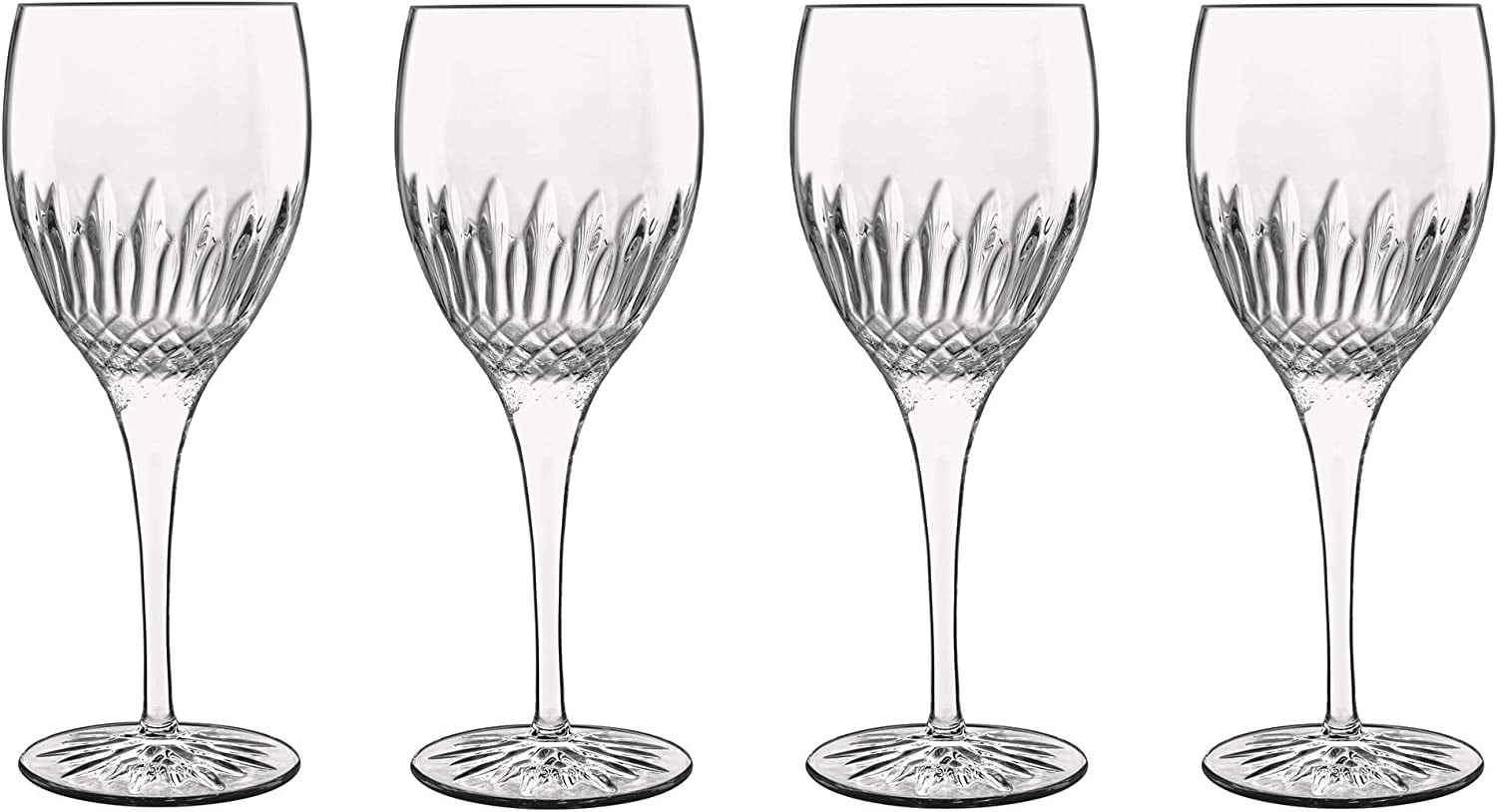 Luigi Bormioli Diamante 12.75Oz Riesling White Wine Glasses Set of 4