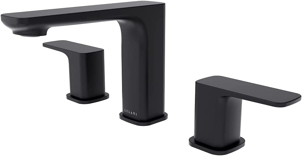 Lulani Corsica 2-Handle 8" Widespread Bathroom Faucet with Drain Assembly - Matte Black