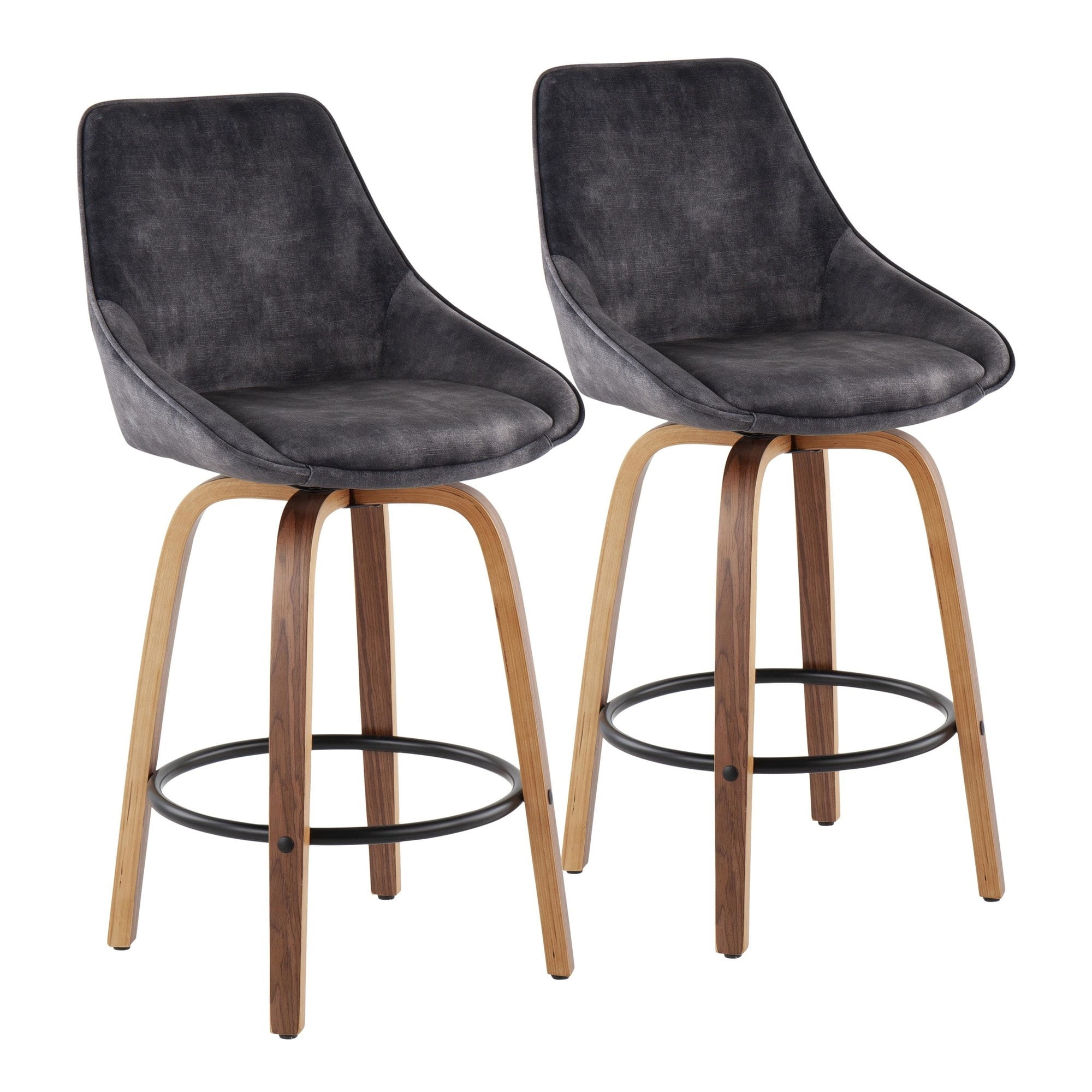LumiSource Diana Counter Stool - Set of 2