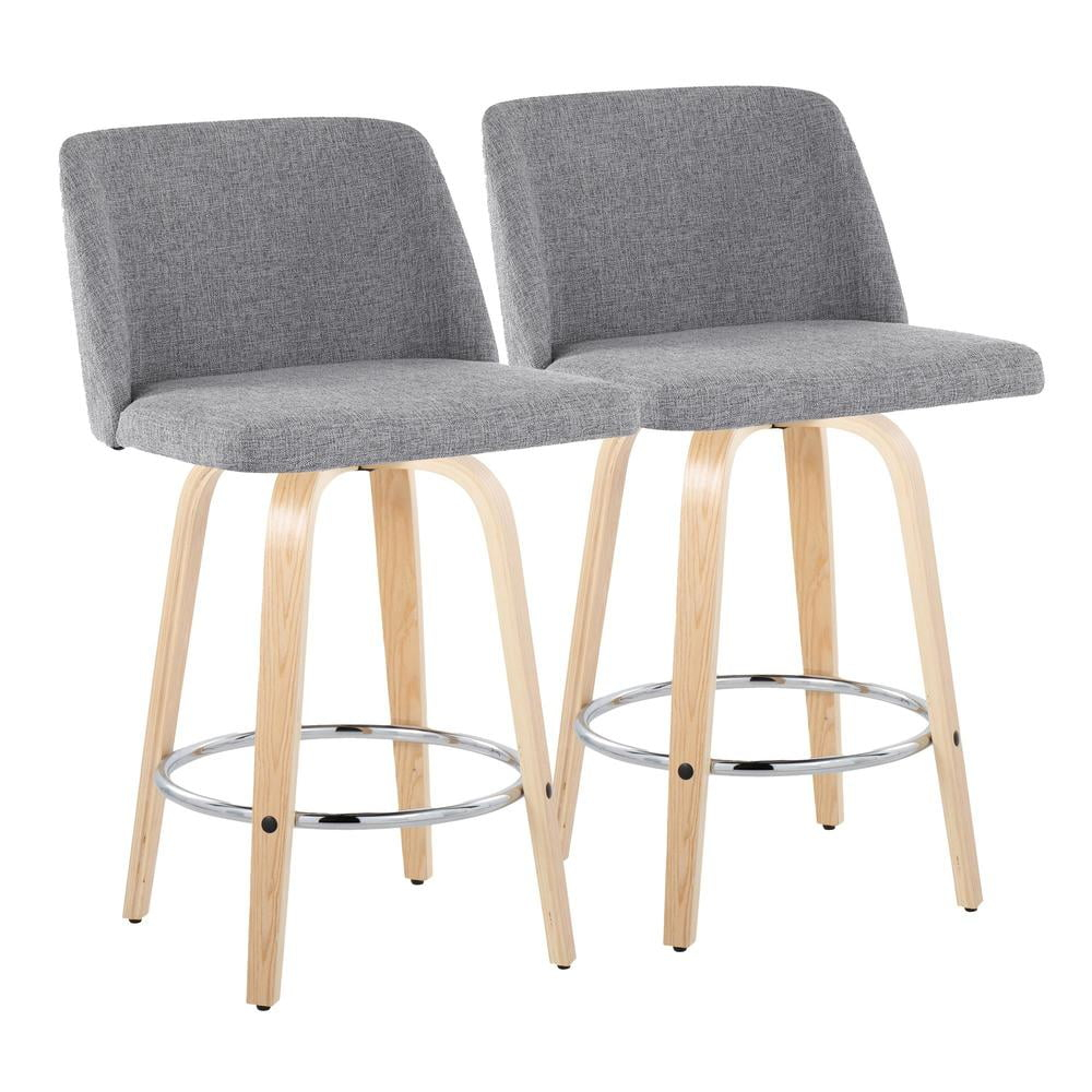 LumiSource Toriano 24" Fixed-Height Counter Stool - Set of 2