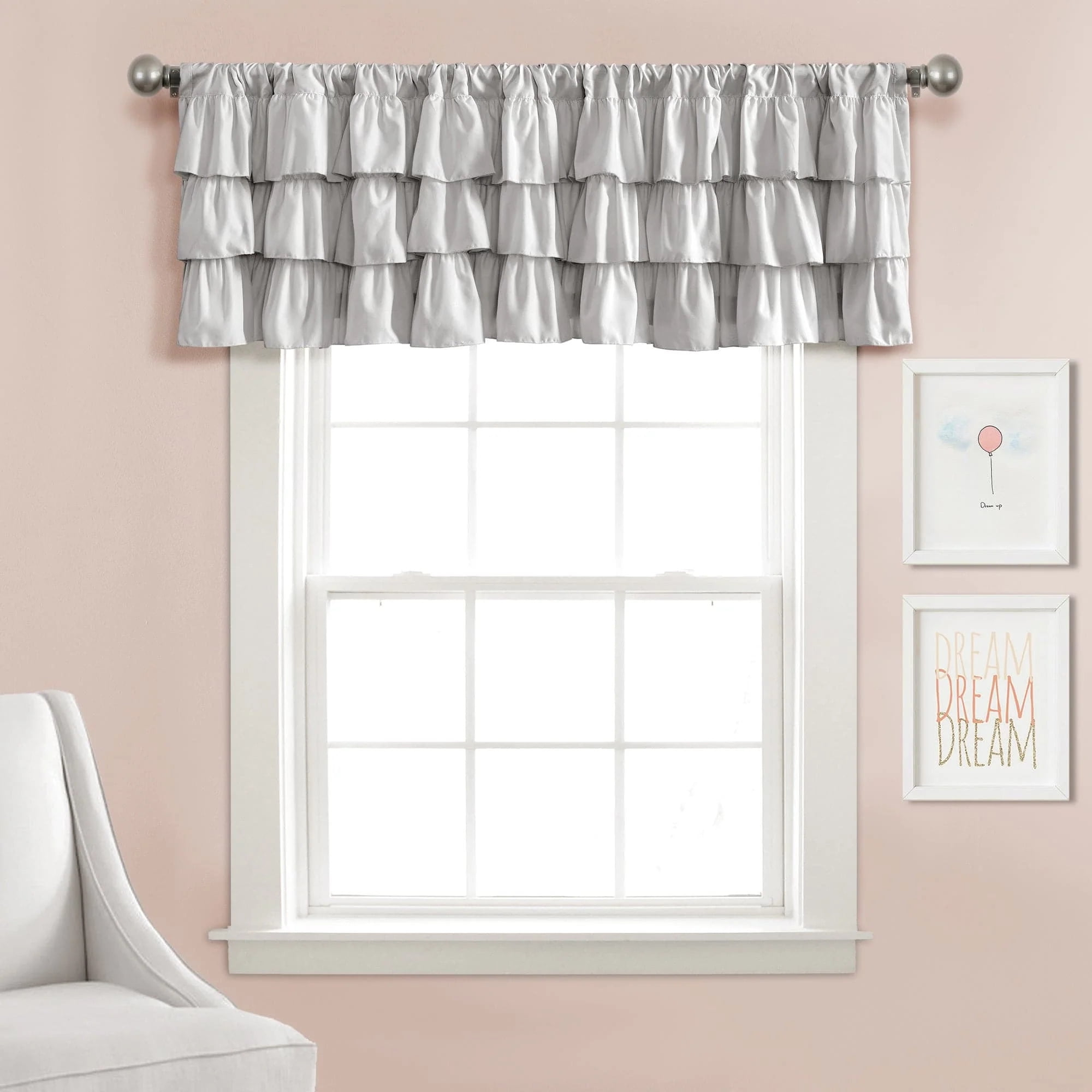 Belle Ruffled 84'' W Window Valance