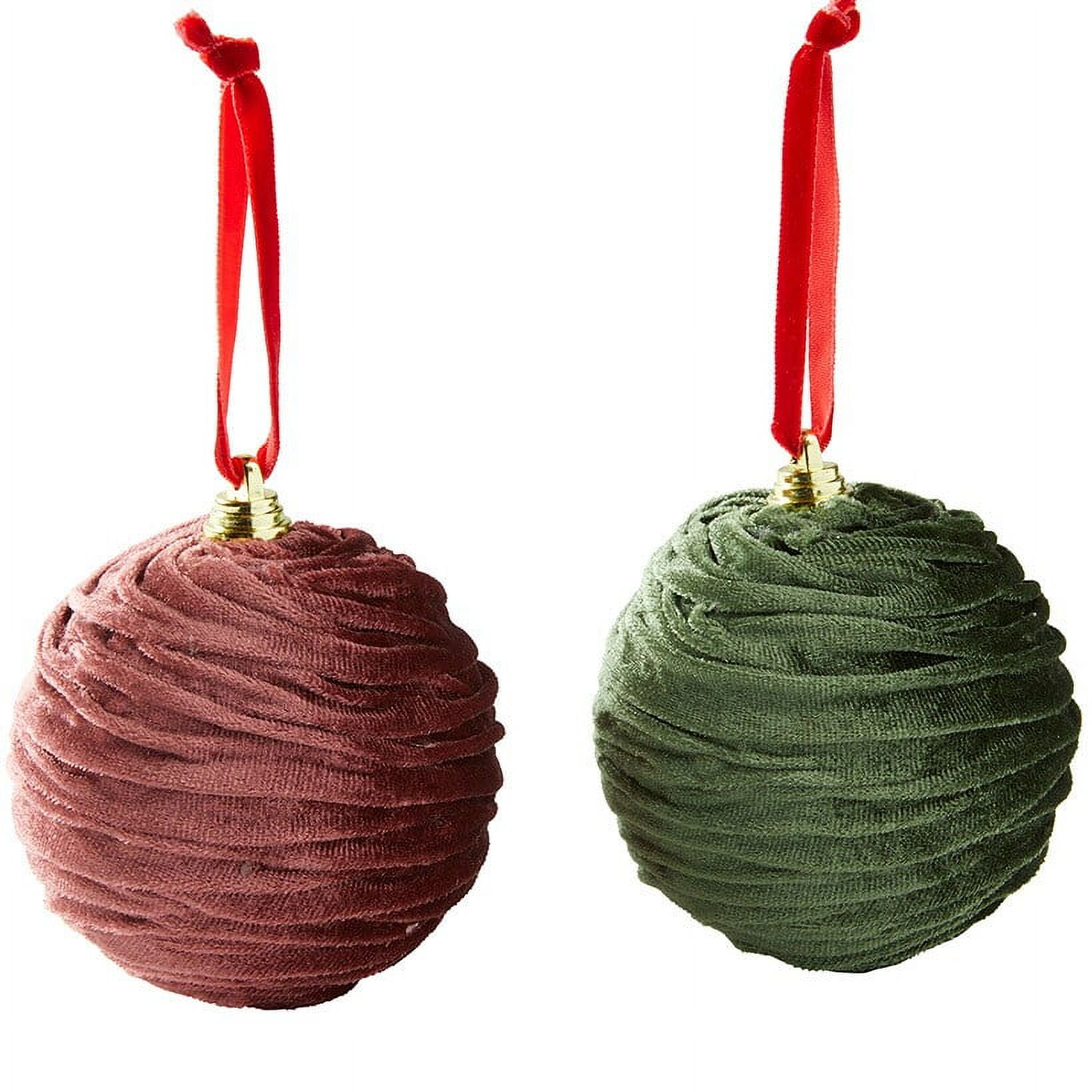 The Lakeside Collection Luxe Noel Ruffled Ball Ornaments