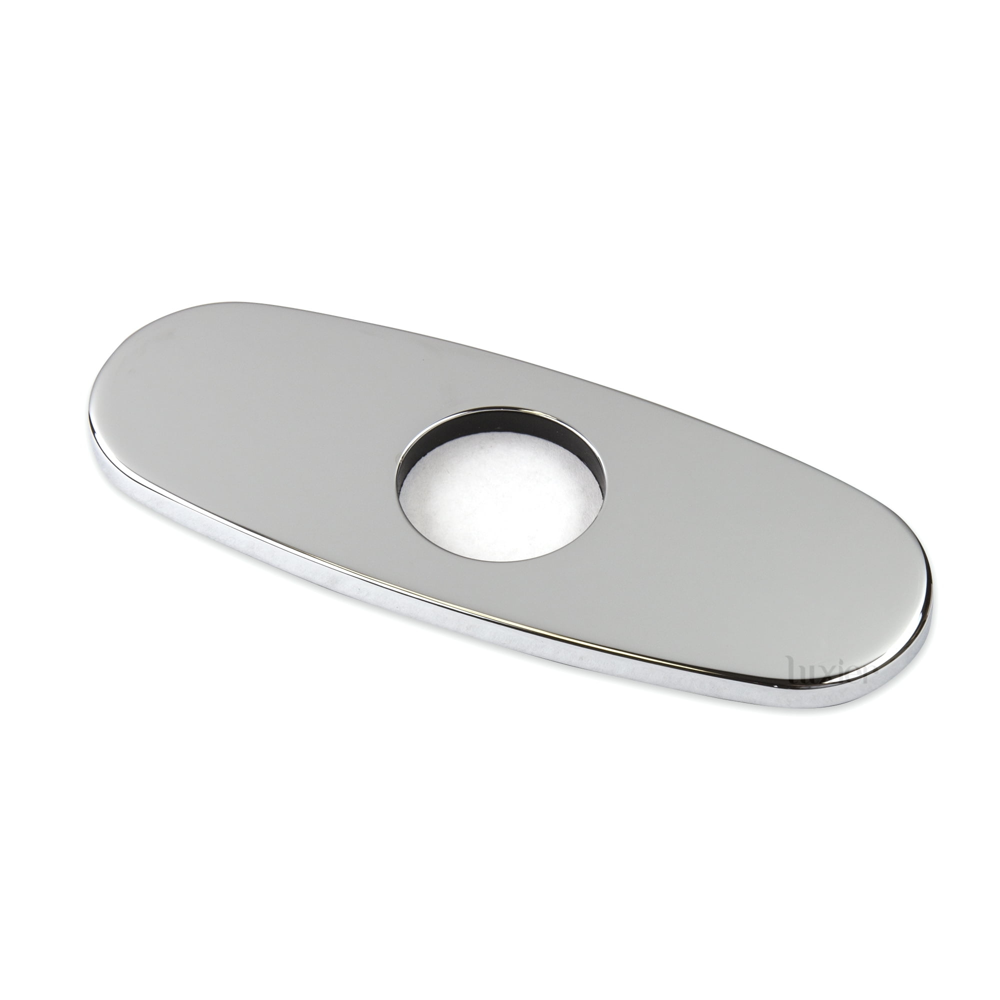 Luxier DKPL-7C-V Bathroom Vessel Vanity Sink Faucet 6" Hole Cover Deck Plate Escutcheon Chrome