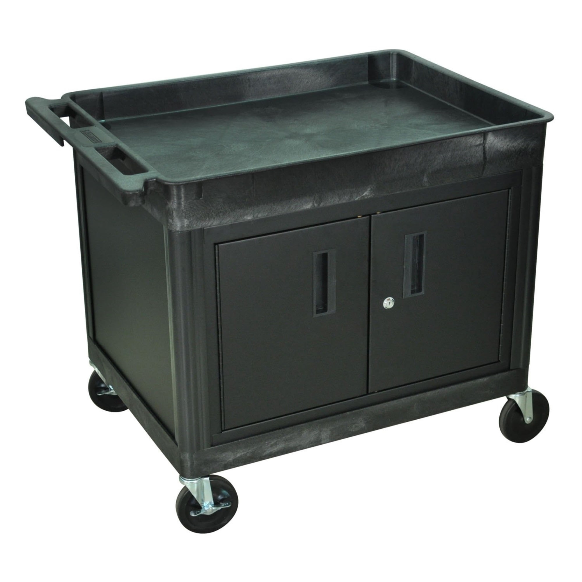 Luxor TC12C-B Luxor Utility Cart with Cabinet